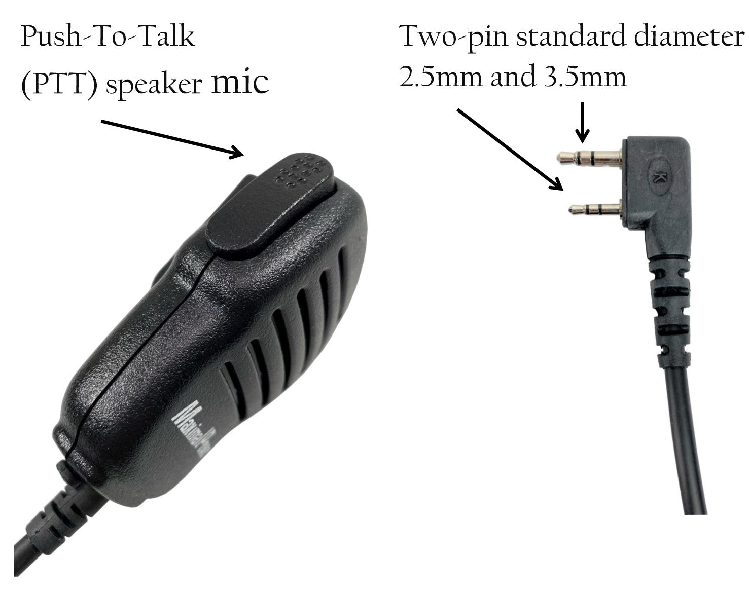 Kenwood HRM16 Two Way Radio Palm Speaker Mic - Hands-Free Communication for Security, Construction & Outdoor Activities