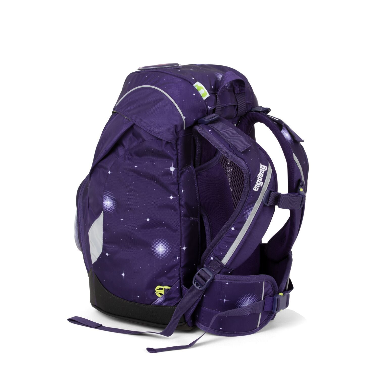 Ergobag Prime School Backpack - Beargasus Purple Galaxy Edition for Kids | Lightweight, Durable & Ergonomic Design | Perfect for School, Travel & Outdoor Adventures