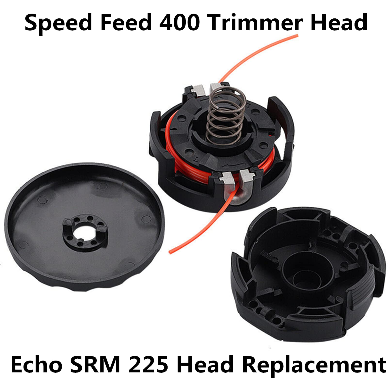 Echo Speed Feed Replacement Trimmer Head - Compatible with SRM-210, SRM-225, SRM-230, SRM-250, SRM-265, SRM-266, SRM-280, SRM-2100, PAS210, PAS225, PAS230, PAS260 - Bump Feed Trimmer Head for Easy Grass and Weed Cutting - Perfect for Lawn Care, Landscaping, and Yard Maintenance