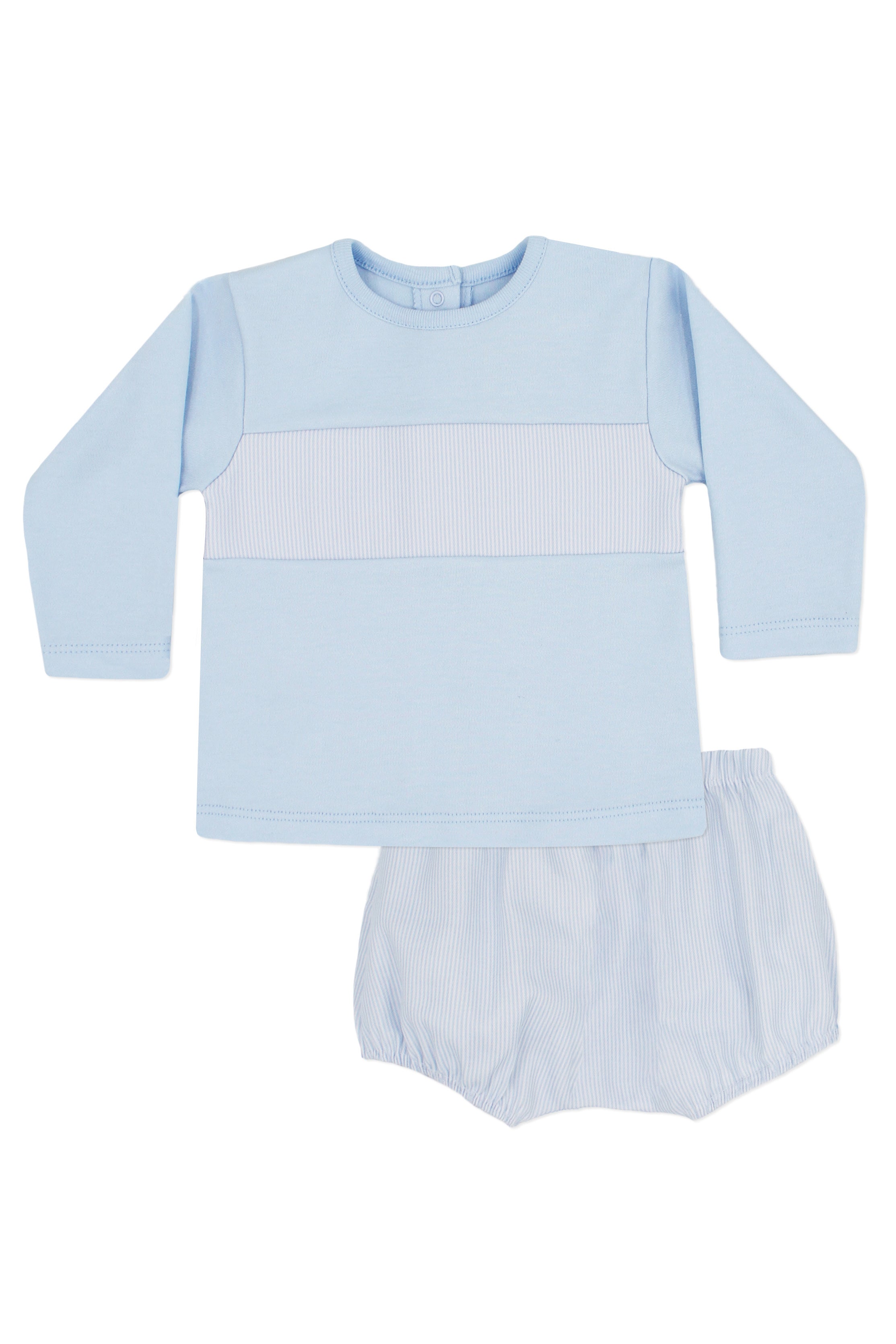 Theodore Blue Top & Striped Jam Pants - Stylish Matching Outfit for Women | Casual Wear, Loungewear & Sleepwear