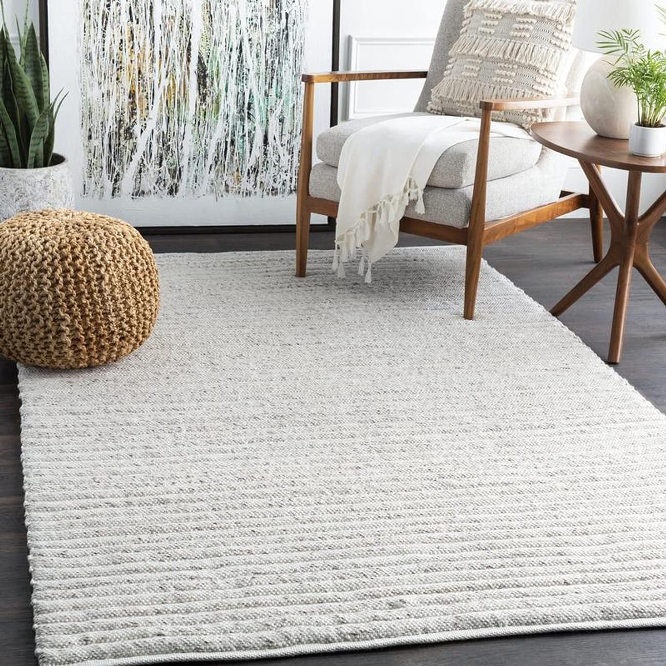 Mark&Day 5x8 Bungay Texture Dark Brown Area Rug - Soft & Durable Brown/Beige Carpet for Living Room, Bedroom, Kitchen - Perfect for Home Decor & Floor Protection (5' x 7'6