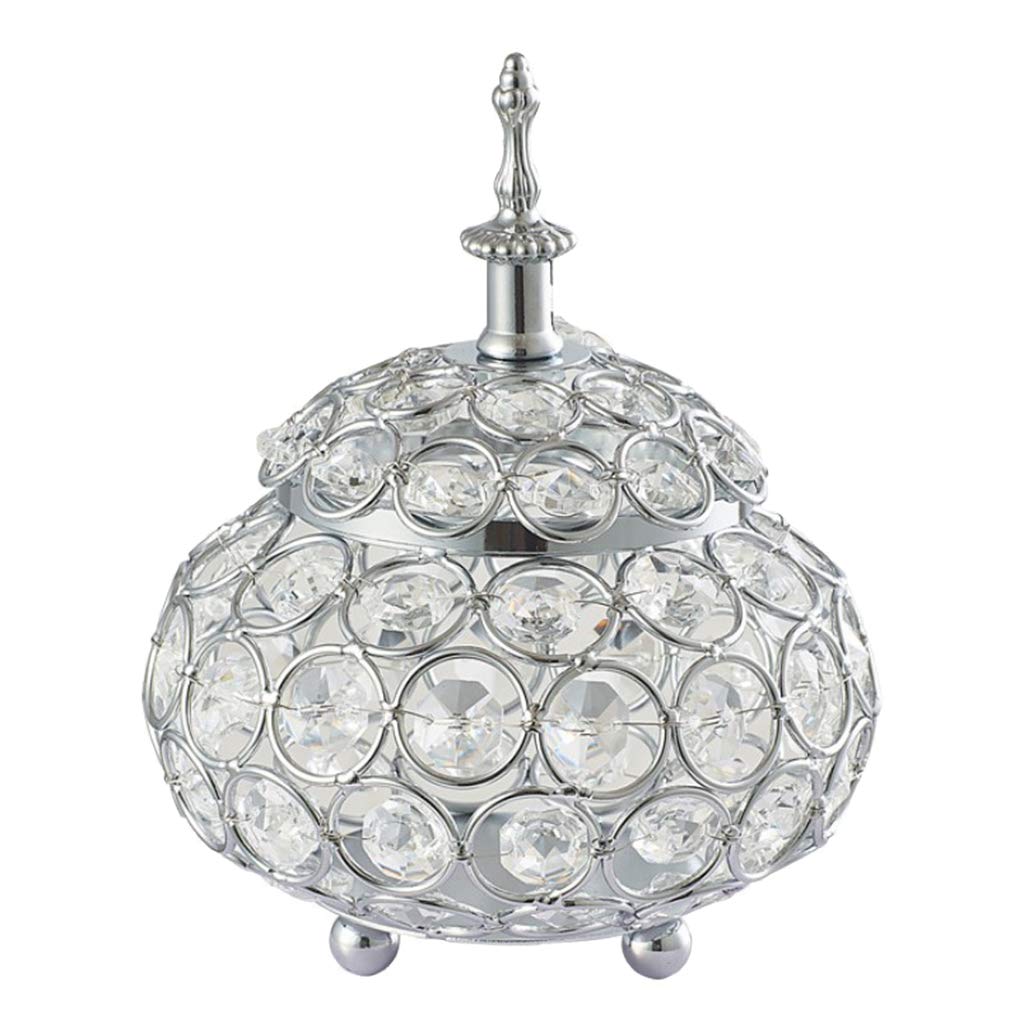 Colcolo Home Large Crystal Candle Holders - Hollow Tealight Holders & Candelabra Stand for Wedding Centerpieces, Home Decor, Party Decorations (Silver) - Perfect for Dining Table, Fireplace Mantel, and Romantic Ambiance