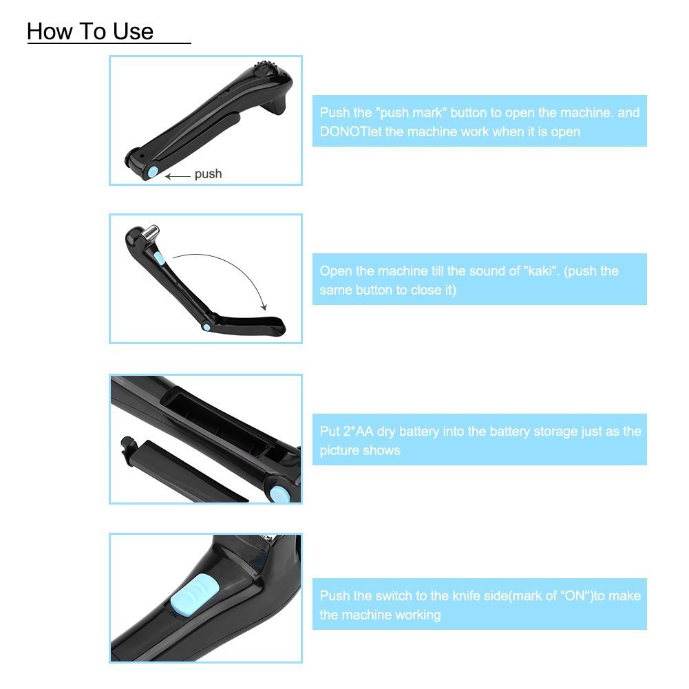 Electric Back Hair Shaver for Men - 14.7 Inch Foldable Handle, Battery Powered (Batteries Not Included) - Painless Body Groomer for DIY Hair Removal - Perfect for Back, Shoulders & Body Grooming at Home