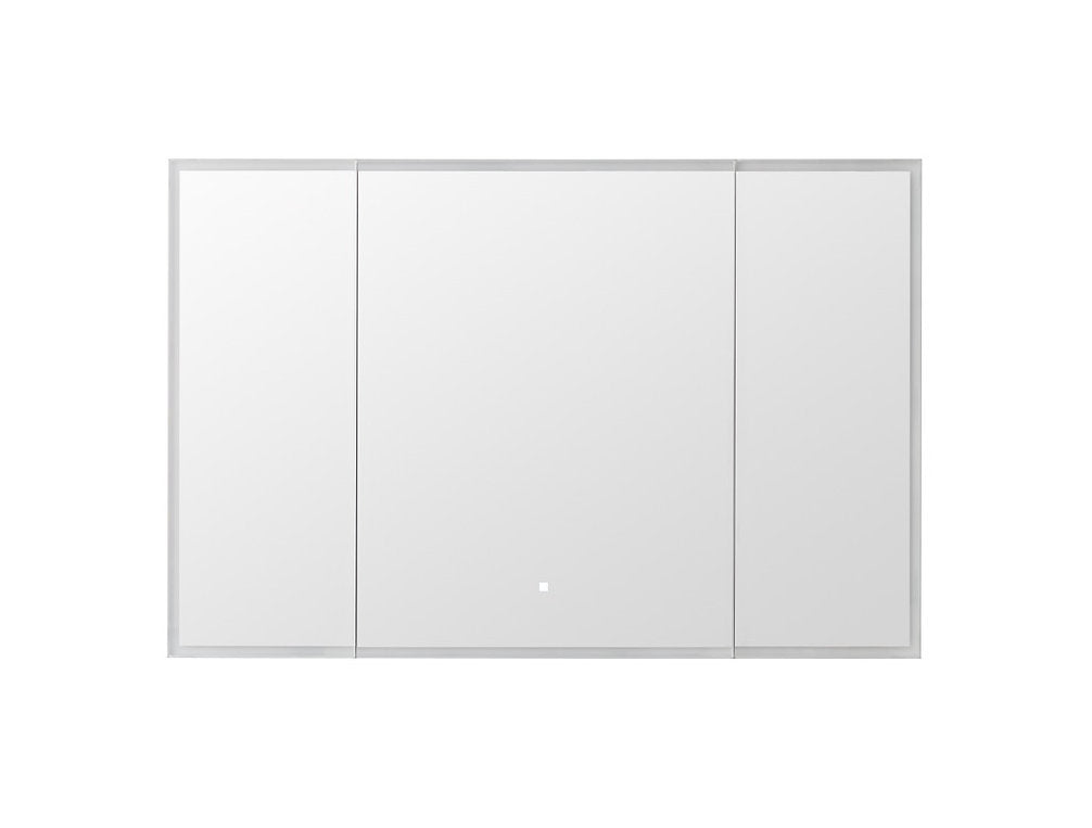 Aquadom Edge Royale 40x32 Inch LED Lighted Triple Door Bathroom Medicine Cabinet - Perfect for Modern Homes, Spas & Luxury Vanities