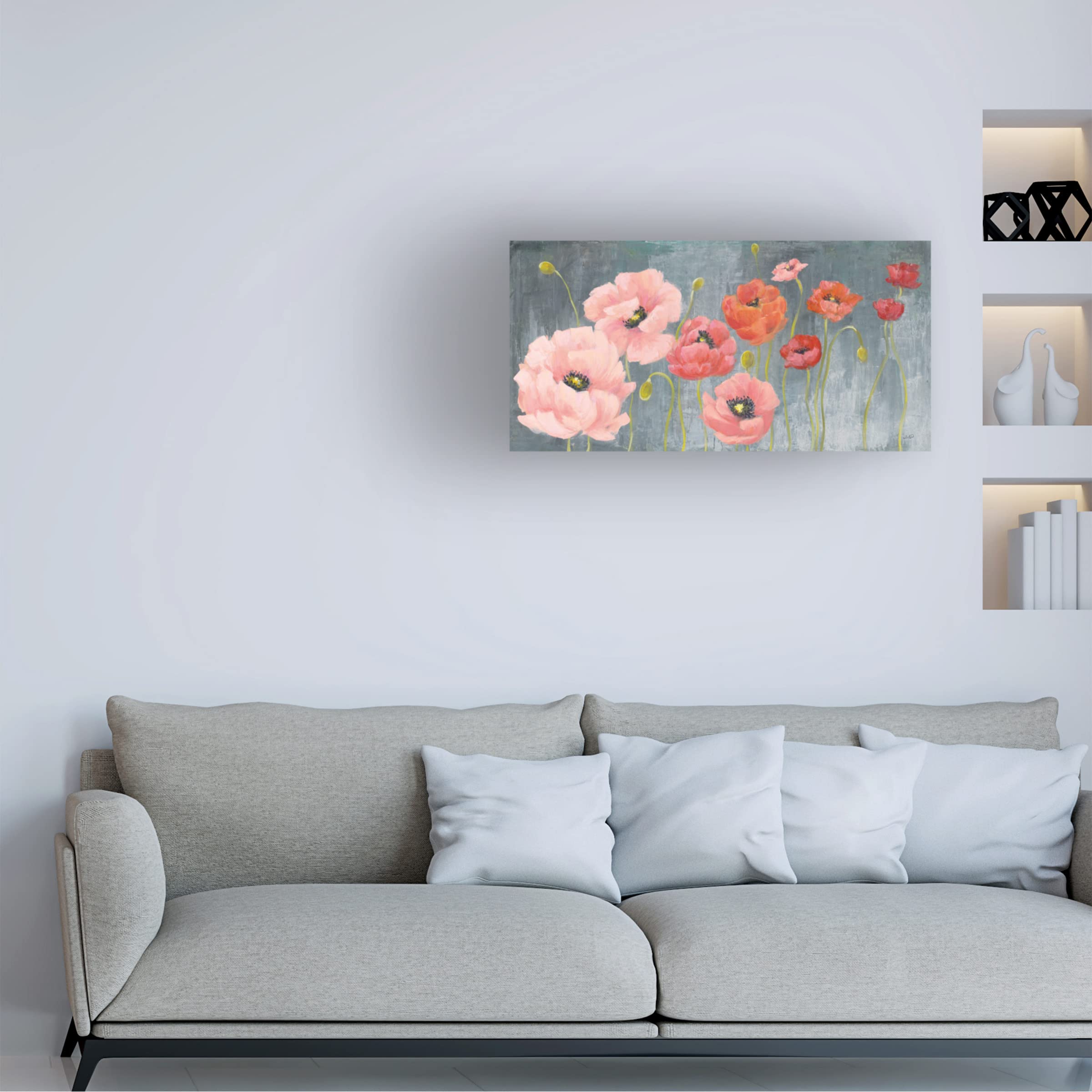Julia Purinton 'Poppy Party' Floral Canvas Wall Art Print - Vibrant Home Decor for Living Room, Bedroom & Office