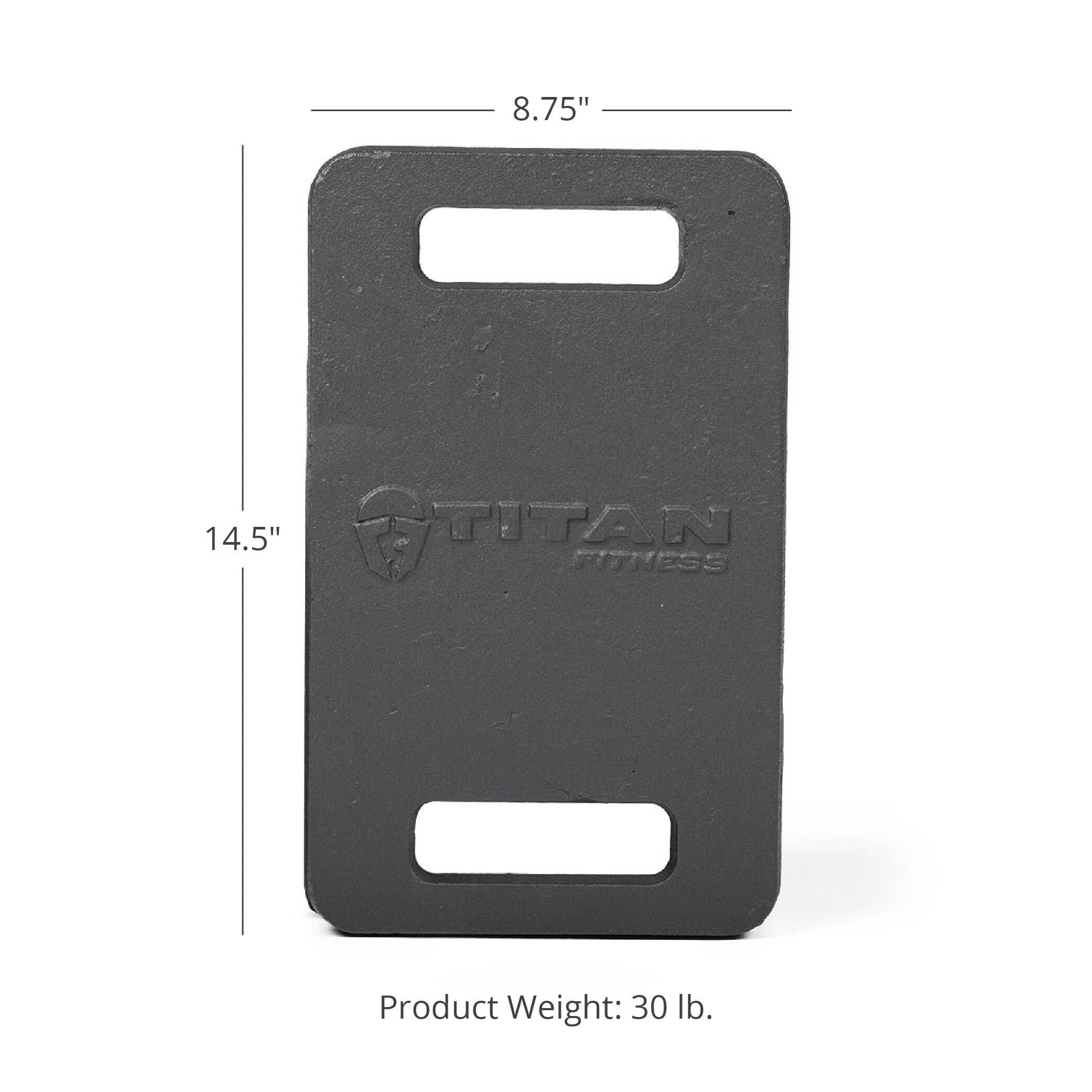 Titan Fitness Cast Iron Ruck Weight Plate - Single Wide Handle for Backpack Weight Training | Smooth Round Corners & Edges | Perfect for Resistance Training, Posture Stability & Strength Building | Ideal for Home Gym, CrossFit, Hiking & Outdoor Fitness Training