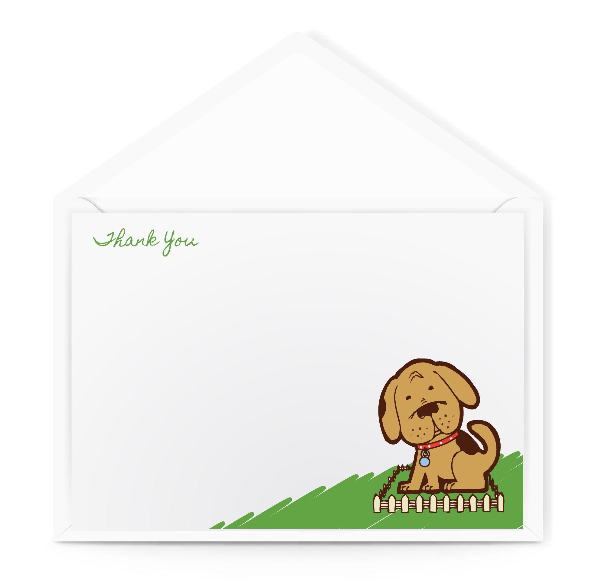 24 Non-Foldover Dog Thank You Cards with Envelopes - Perfect for Pet Lovers, Appreciation Gifts, and Special Occasions