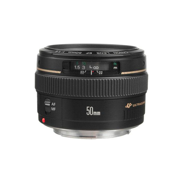 Canon EF 50mm f/1.4 USM Standard Prime Lens with Lens Hood & Cleaning Kit - Perfect for Portrait Photography, Low Light Shooting & Travel Photography