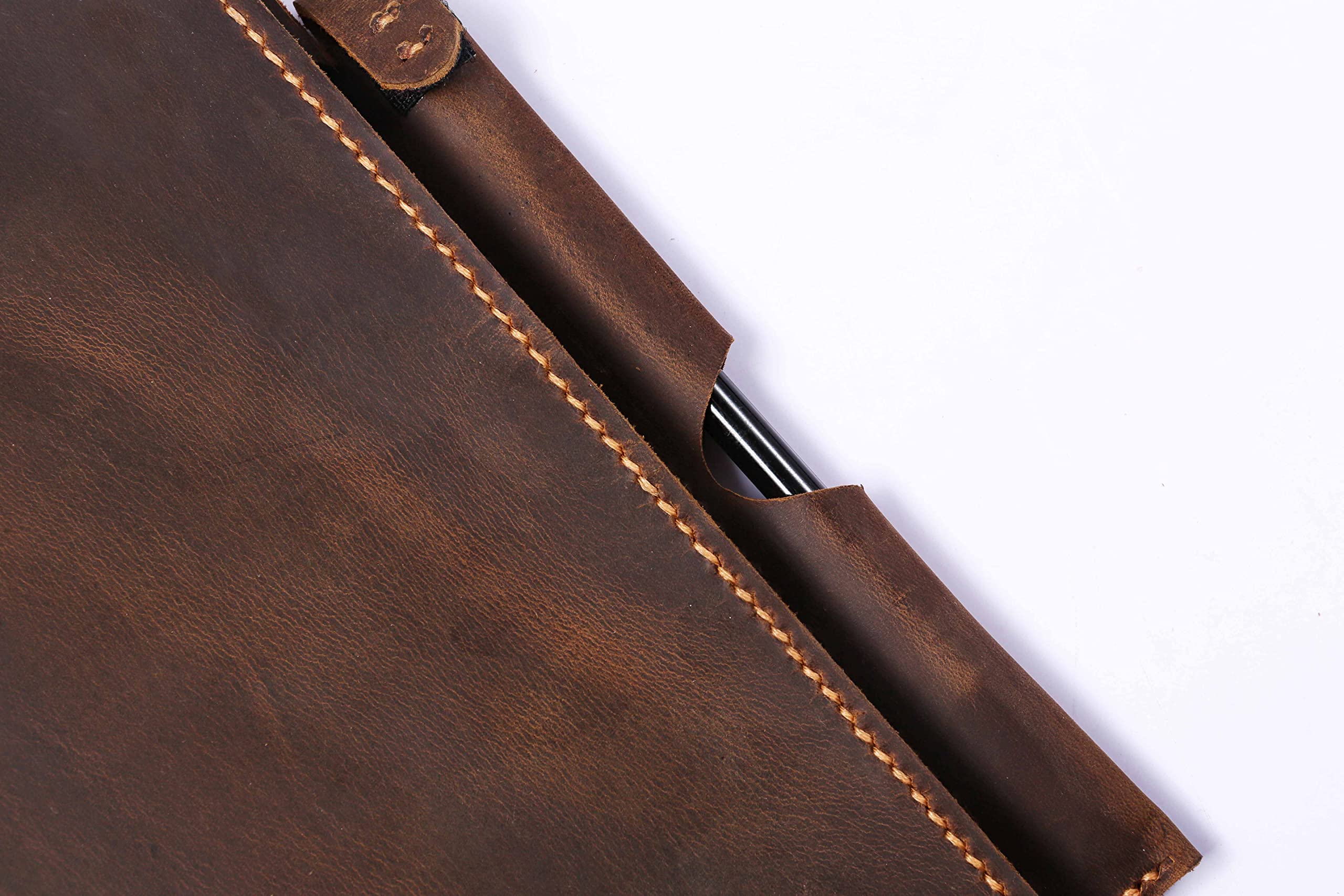 Premium Genuine Leather Case with Pen Holder for reMarkable 2 Tablet - Distressed Folio Organizer Cover | Perfect for Business Meetings, Note-Taking & Digital Planning