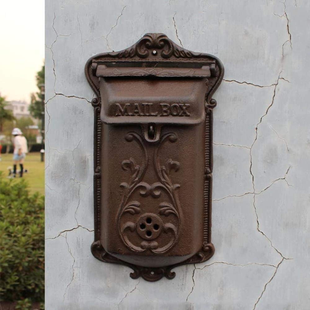 Wall Mounted Mailbox - Outdoor Waterproof Cast Aluminum Letter Box for Villa & Garden - Perfect for Newspapers, Mail & Package Delivery