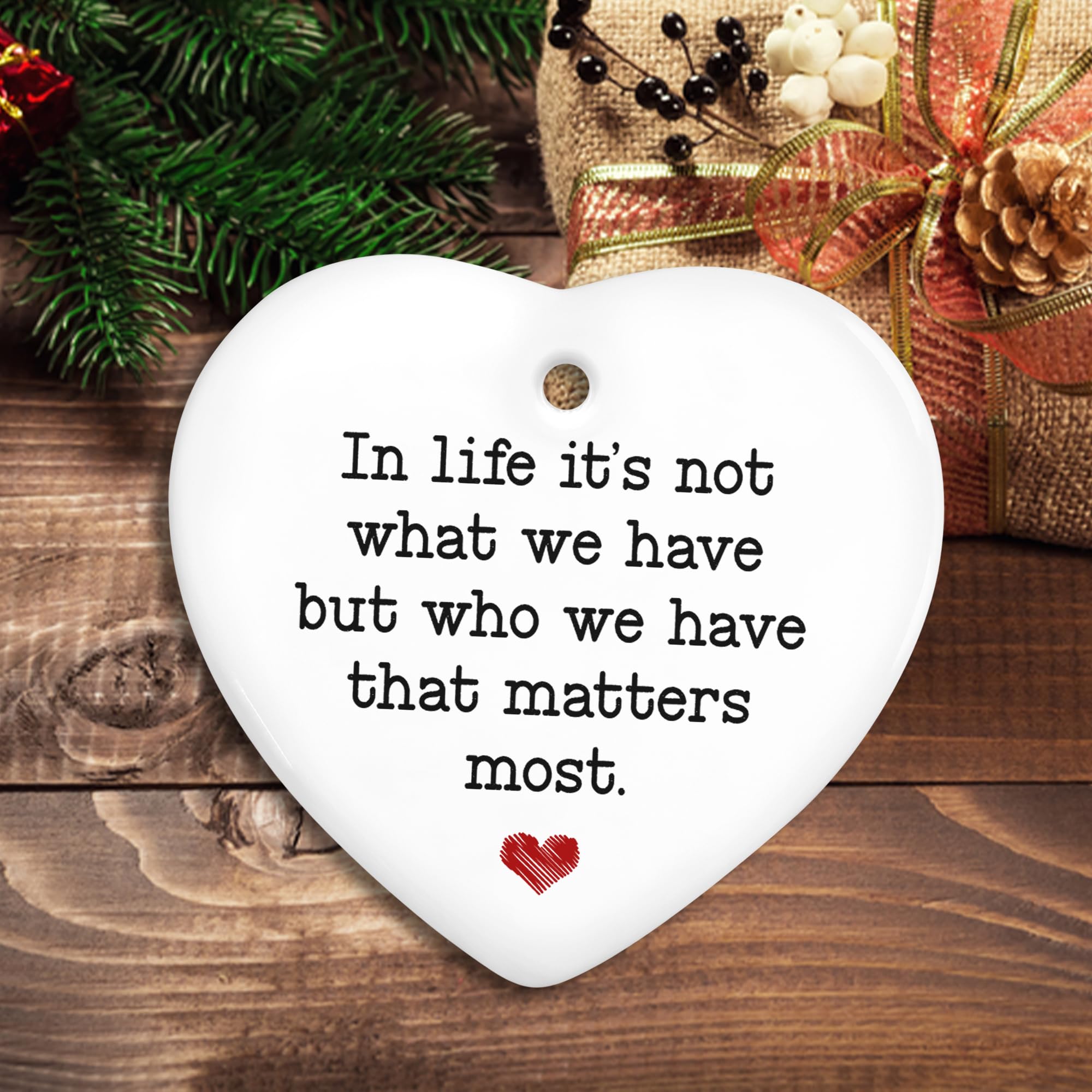 Inspirational Christmas Ornaments 2024 - Ceramic Tree Decor for Women, Teachers, Coworkers | Holiday Gifts & Decorations