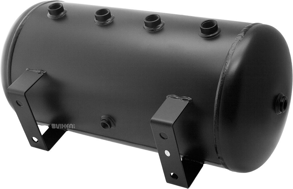 Vixen Air 6 Gallon (22 Liter) 9 Ports Heavy Duty Air Tank for Suspension, Air Ride & Train Horns - 200 PSI VXT6300 - Perfect for Truck, SUV & Off-Road Vehicle Air Systems