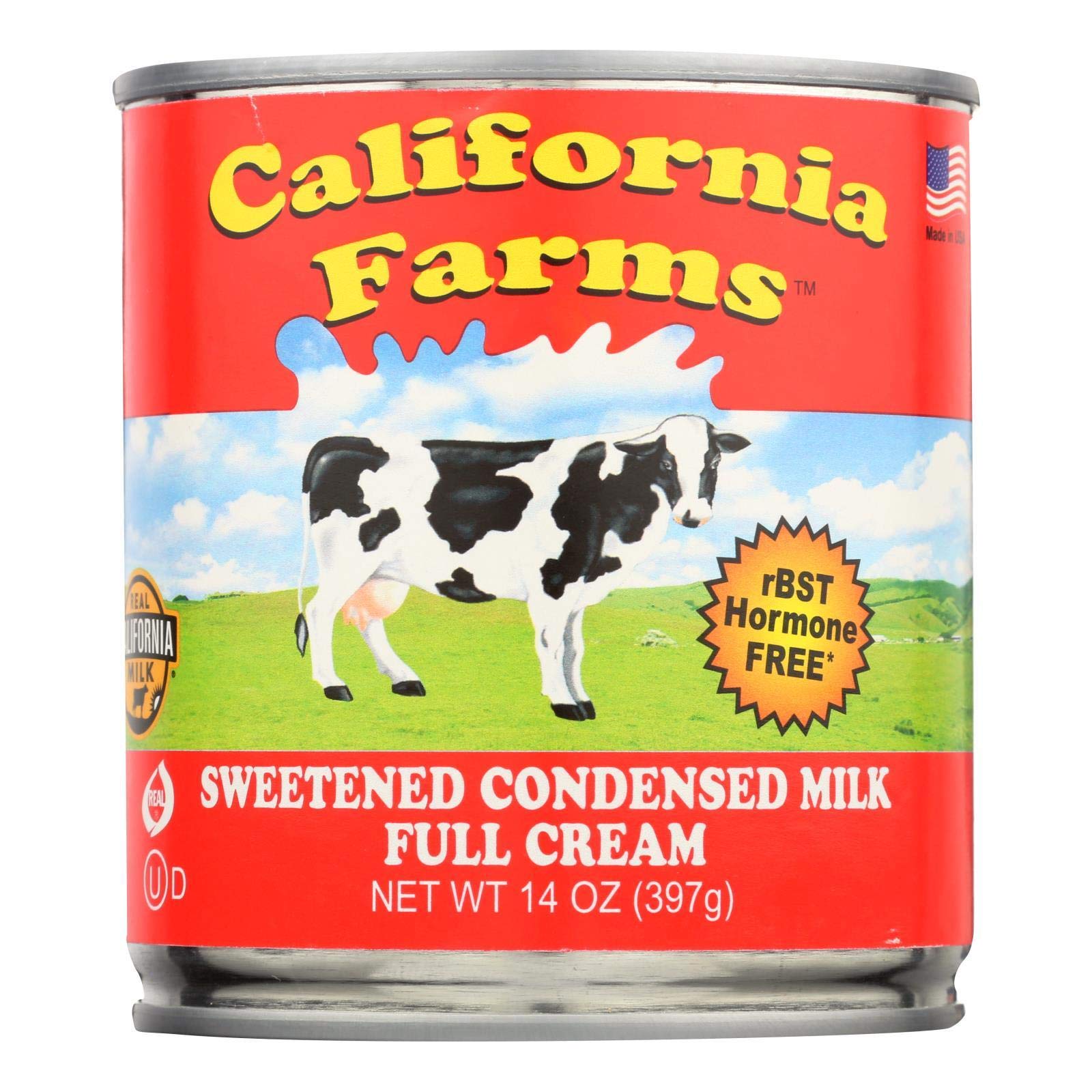 California Farms Sweetened Condensed Milk - 24 Cans (14 oz Each) - Perfect for Baking, Coffee, Desserts & Homemade Treats