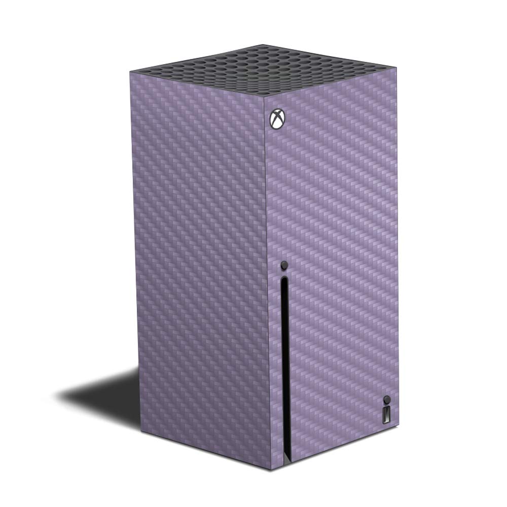 Xbox Series X Carbon Fiber Skin - Durable Lavender Cover for Gaming Protection