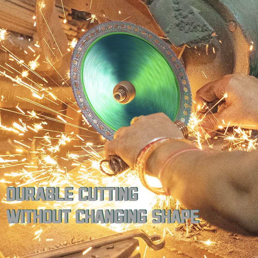 3 Pack 4 Inch Diamond Ultra-Thin Cutting Discs for Angle Grinder - Indestructible Saw Blades for Ceramic, Glass, Metal & Wood Cutting - Perfect for DIY Projects, Home Renovation & Construction Work