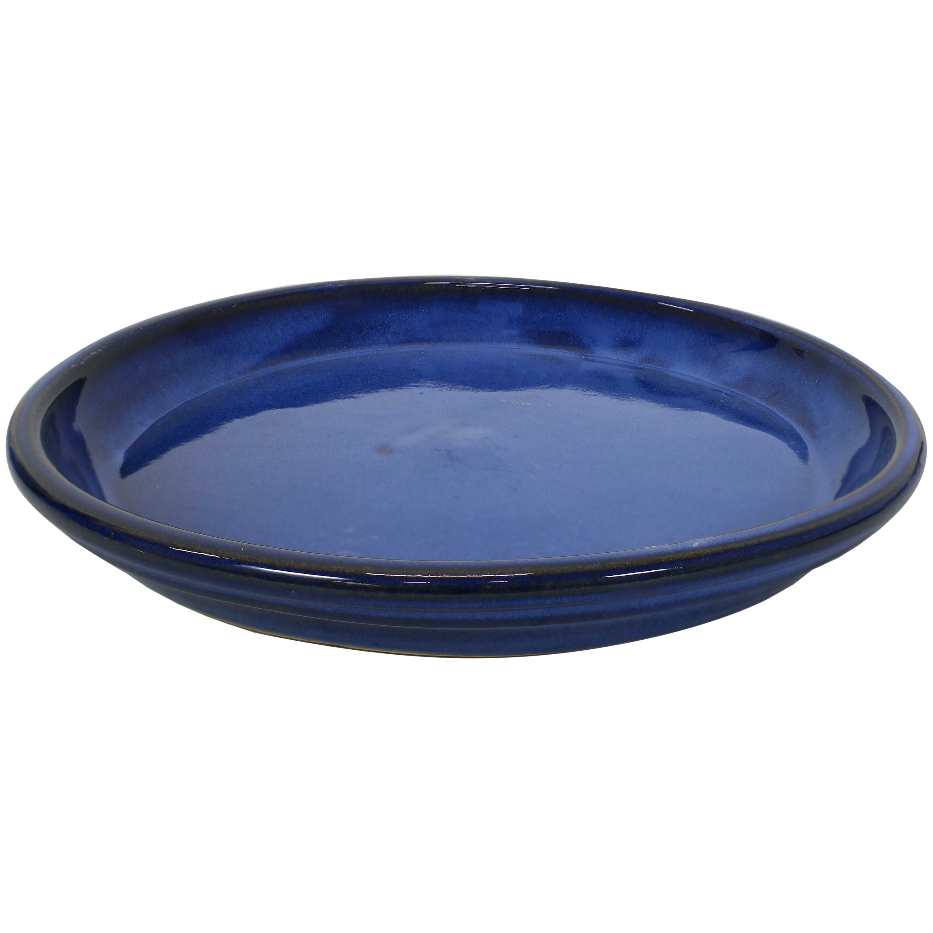 Sunnydaze 4-Pack Glazed Ceramic Plant Saucers for Indoor & Outdoor Potted Plants – Perfect for Home, Garden, and Patio Decor