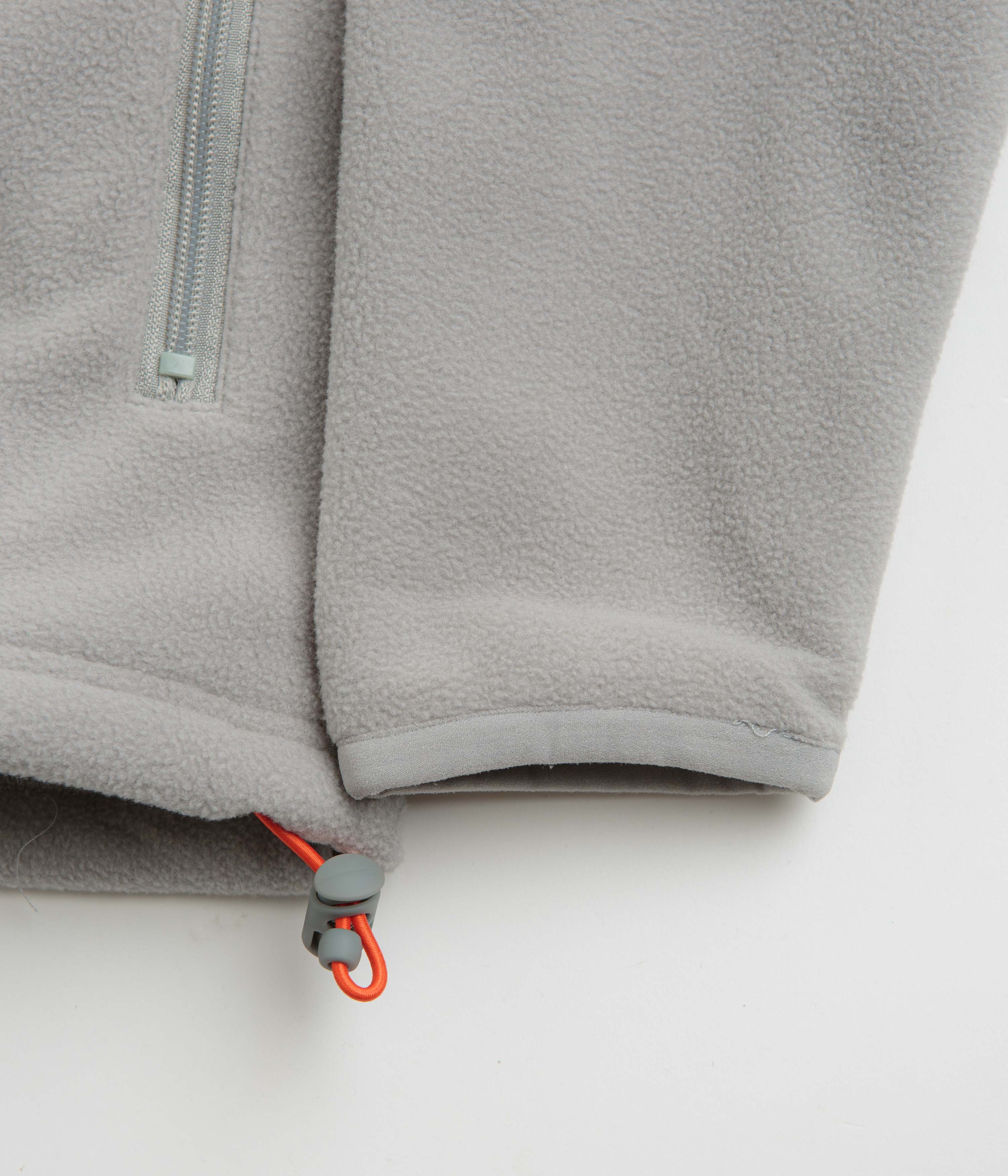 Butter Goods Trail Polar Fleece Jacket - Grey | Men's Winter Outdoor Fleece Jacket for Hiking, Camping & Cold Weather Activities