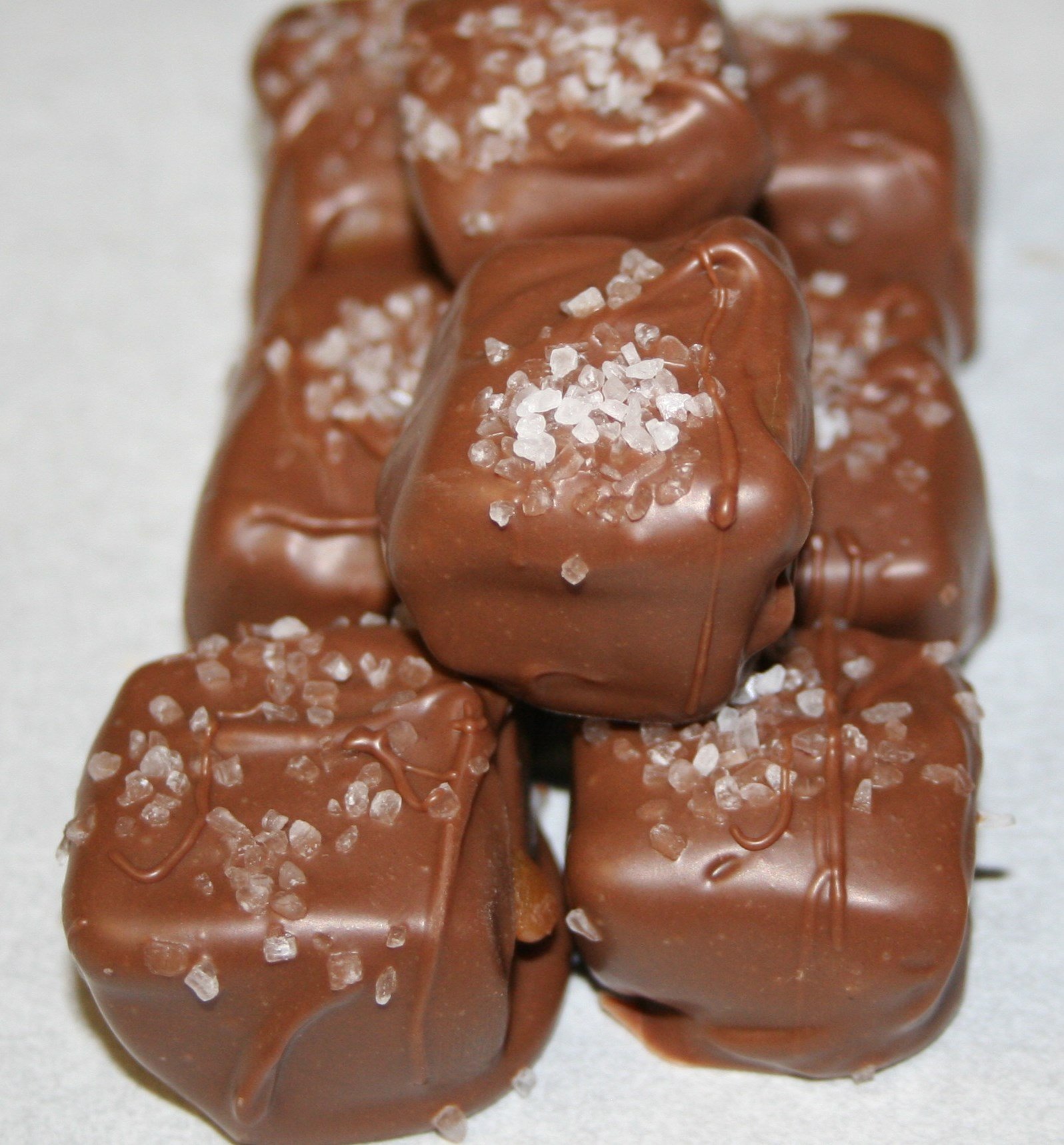 Premium Milk Chocolate Covered Caramels with Sea Salt - 4lb Bulk Pack | No-Melt Guarantee | Perfect for Gifts, Parties & Dessert Platters