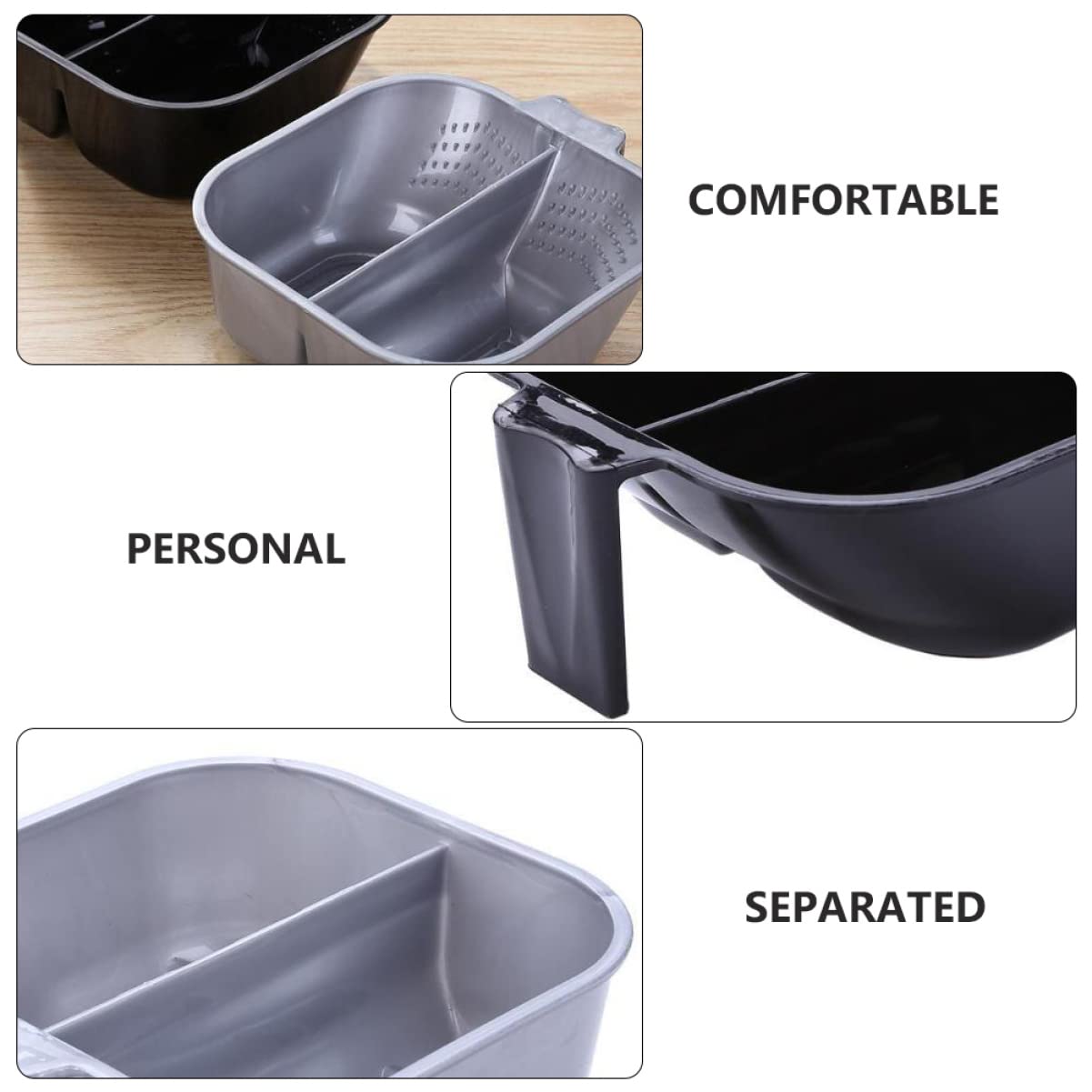 LALAFINA 1 Piece Professional Double Hair Mixing Bowl for Salon Hair Dyeing - Durable Hair Coloring Container with Easy Clean Feature - Perfect for At-Home & Salon Hair Coloring Treatments