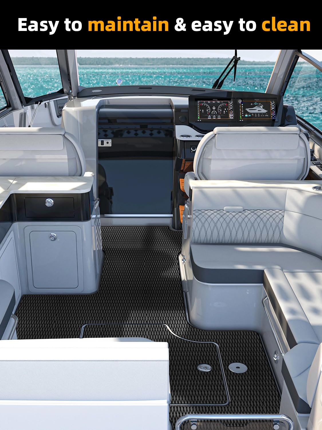 Premium EVA Foam Boat Decking - Non-Slip Marine Flooring Mats for Boats, RV, Yacht & Kayak (94.5