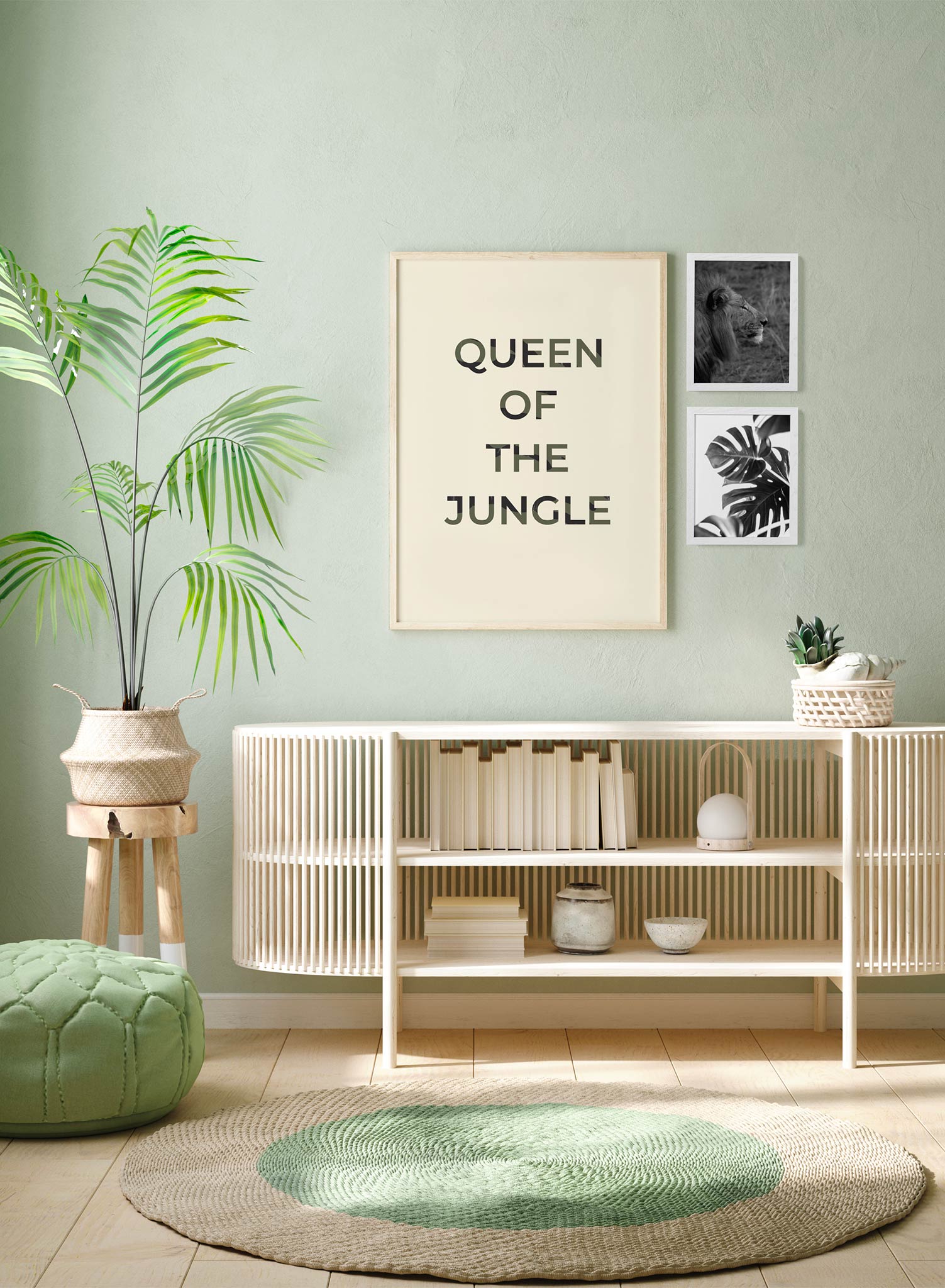 Jungle Royalty Animal Print Poster - Tropical Wildlife Wall Art Decor for Living Room, Bedroom & Office