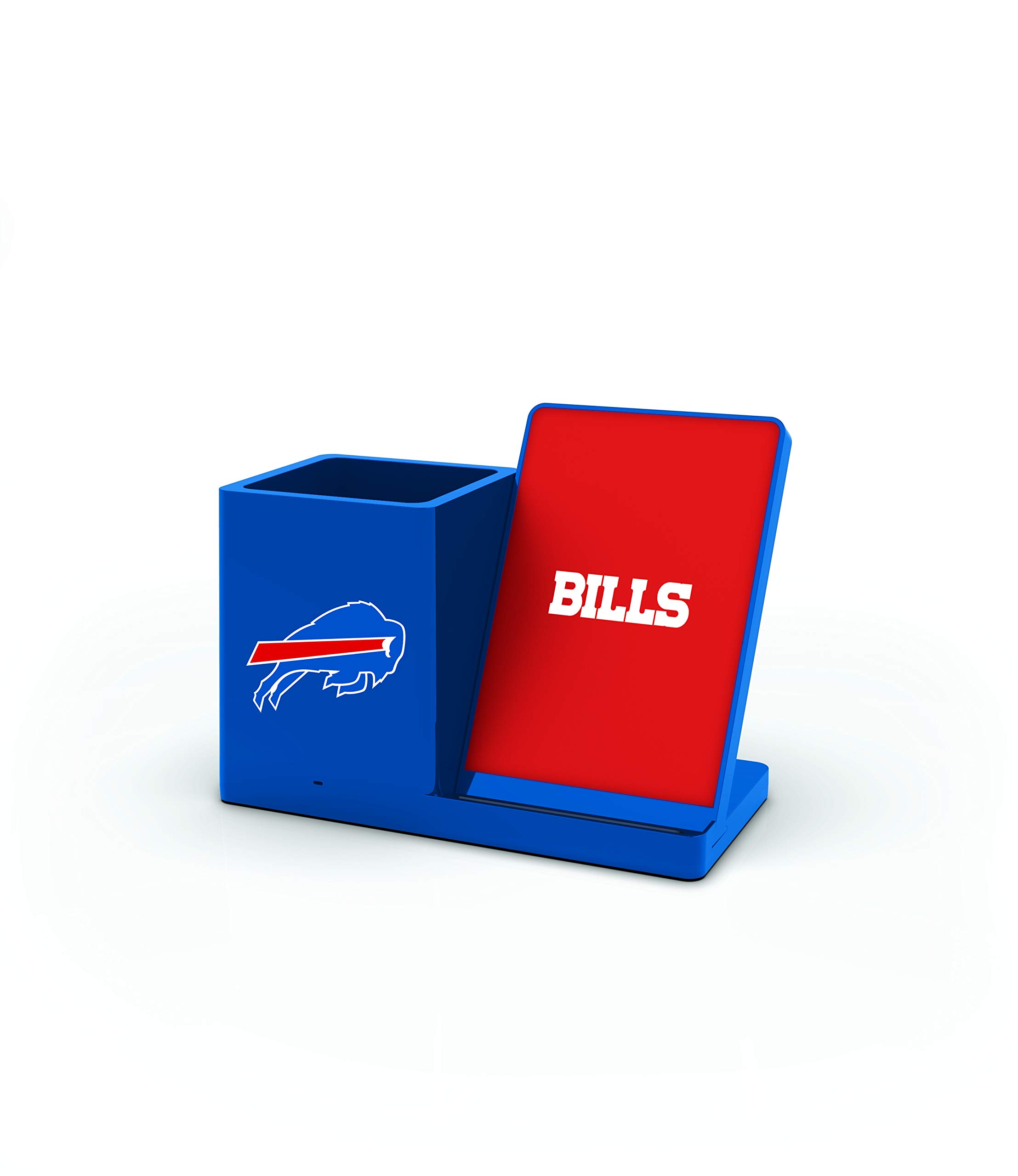 SOAR NFL Team Logo Wireless Charging Stand & Desktop Organizer - Fast Qi Charging Dock for iPhone, Samsung, AirPods - Perfect for Office, Home, and Game Room Decor