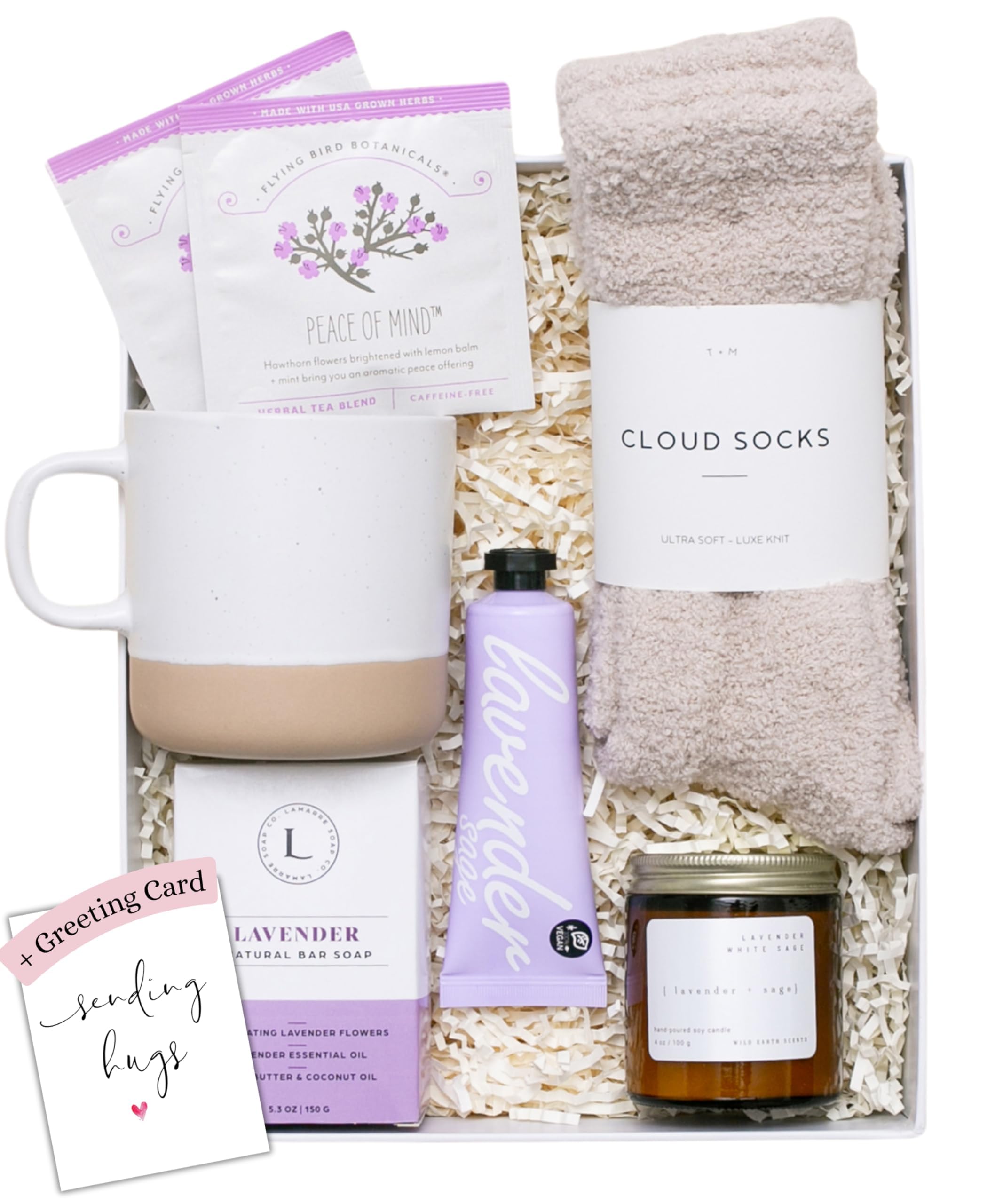 Unboxme Lavender Spa Gift Set for Women - Relaxing Aromatherapy Kit with Scented Candle & Bath Bombs - Perfect Self Care Present for Birthdays, Christmas, Get Well Soon - Ideal for Home Spa Nights & Stress Relief