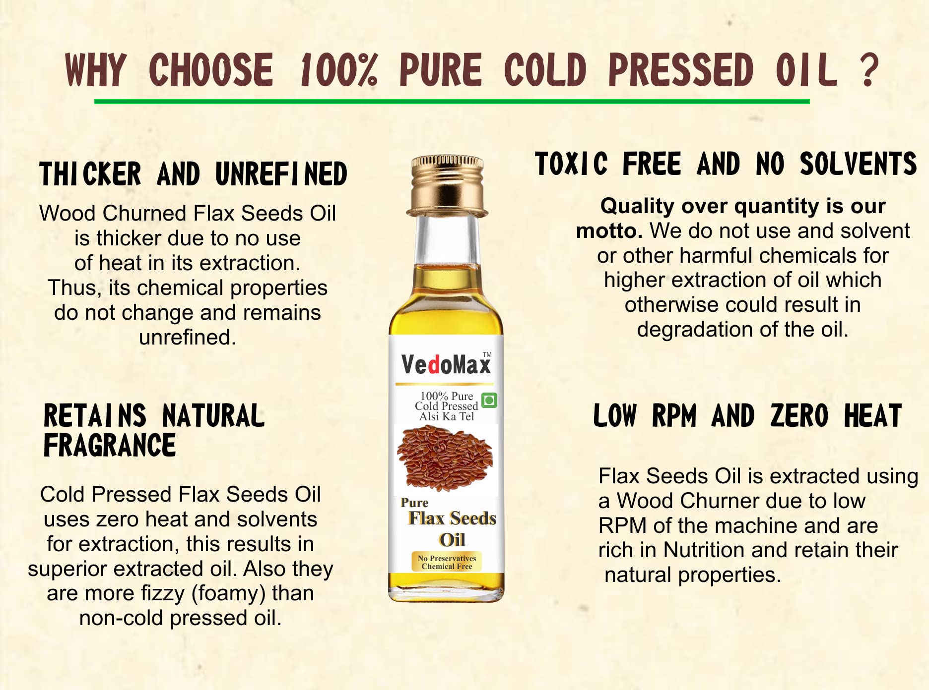Organic Cold Pressed Virgin Flaxseed Oil 200ml - 100% Pure Unrefined Flax Seed Oil for Heart Health & Skin Care | Alsi ka Tel | Perfect for Salad Dressing, Smoothies & DIY Beauty Recipes