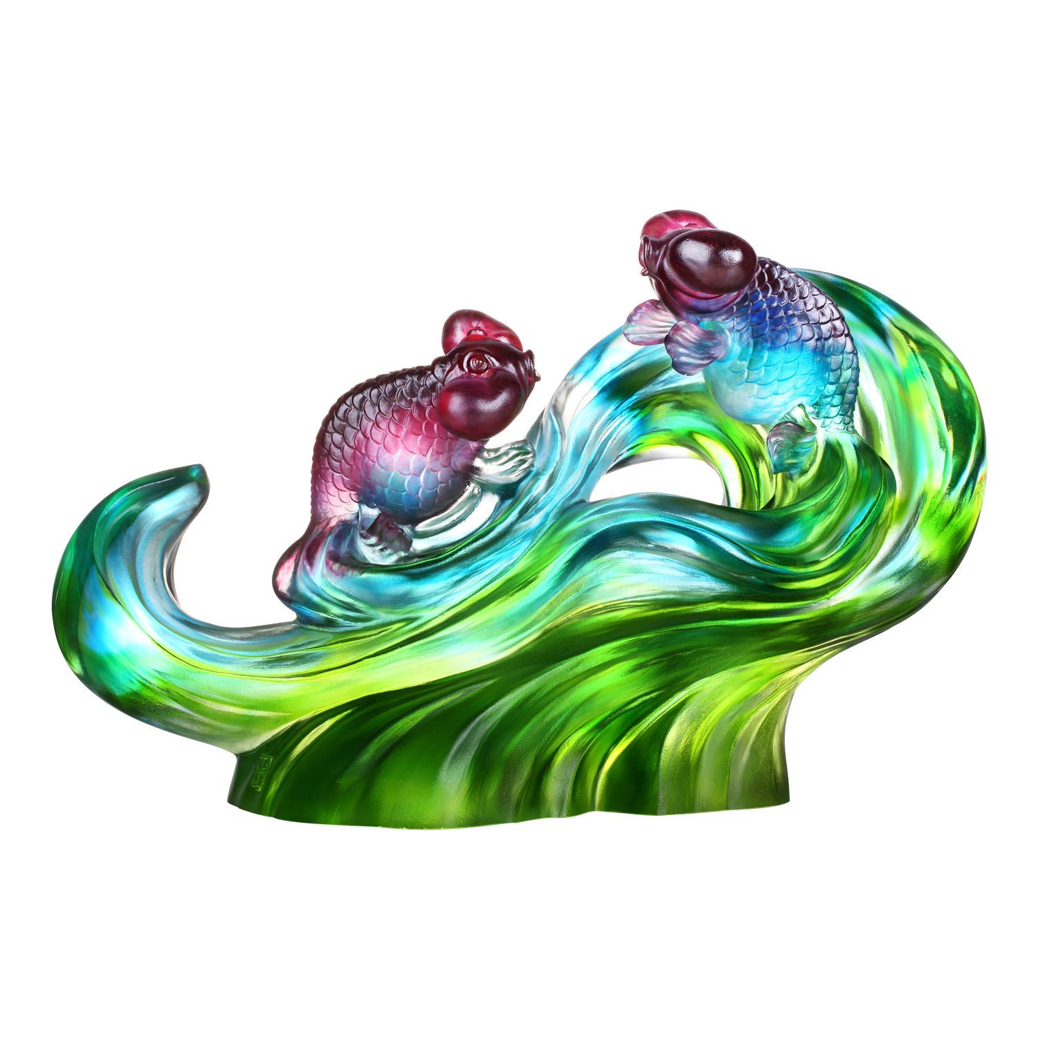 Crystal Goldfish Sculpture - Handcrafted Art Glass Decor for Home & Office | Elegant Feng Shui Gift for Joy & Harmony