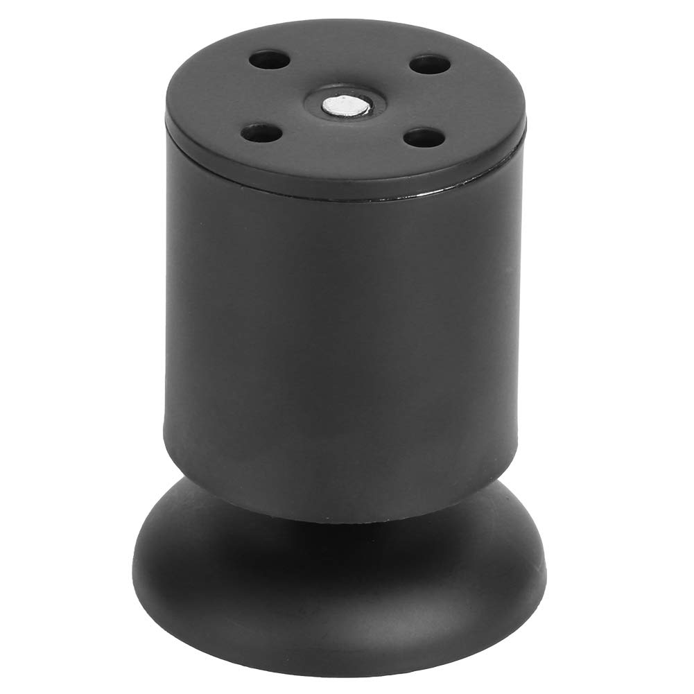 Kuuleyn 4PCS Adjustable Thick Stainless Steel Furniture Coasters - Cabinet Table Sofa Leg Foot Pads (Black) for Home Office & Living Room Protection