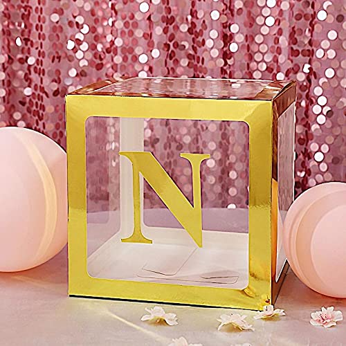 4 Pack Metallic Gold 5 Inch Letter N Wall Stickers - Self-Adhesive Alphabet Decals for Home Decor, Nursery, Birthday Party Backdrop & Photo Booth Background