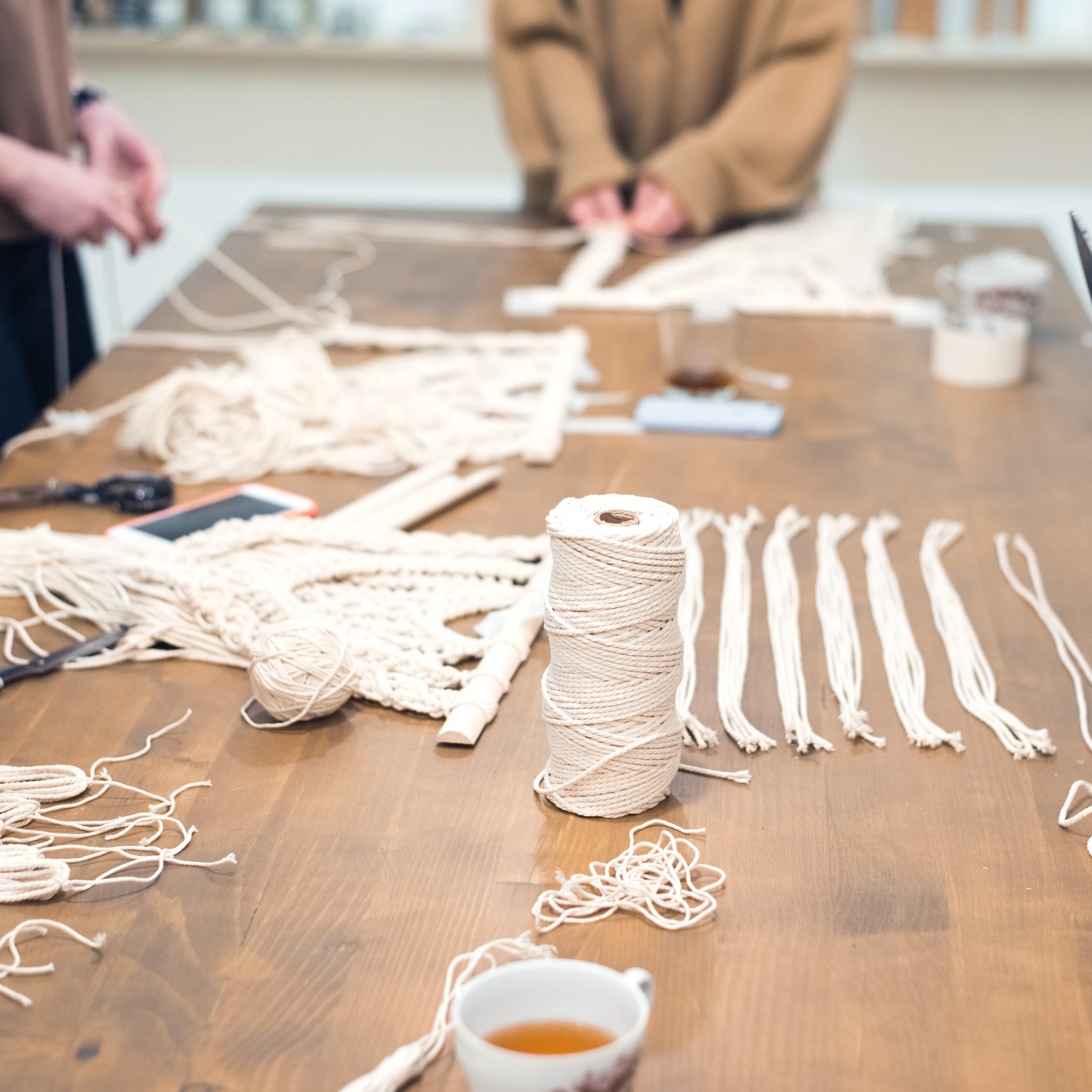 Leisure Arts Mini Maker Macrame Kit - Natural Cotton DIY Macrame Craft Set for Beginners | Home Decor, Wall Hanging, Plant Hanger, Boho Style Accessories