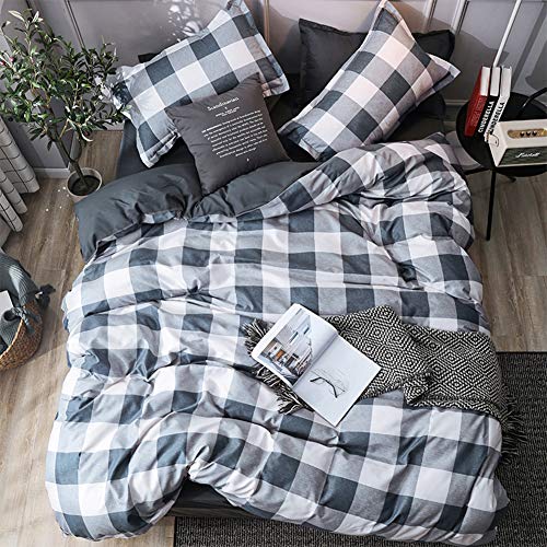 Minimalist Plaid Pattern White/Grey