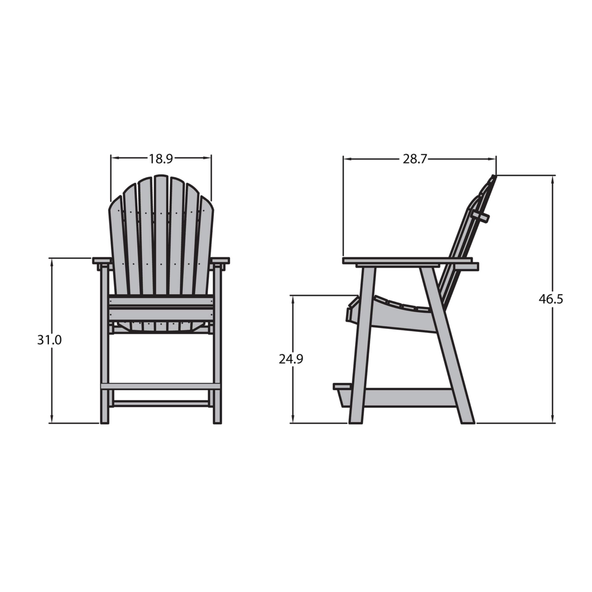 Refurbished Hamilton Counter Deck Chair - Comfortable Outdoor Seating for Patio, Poolside, and Beach Relaxation