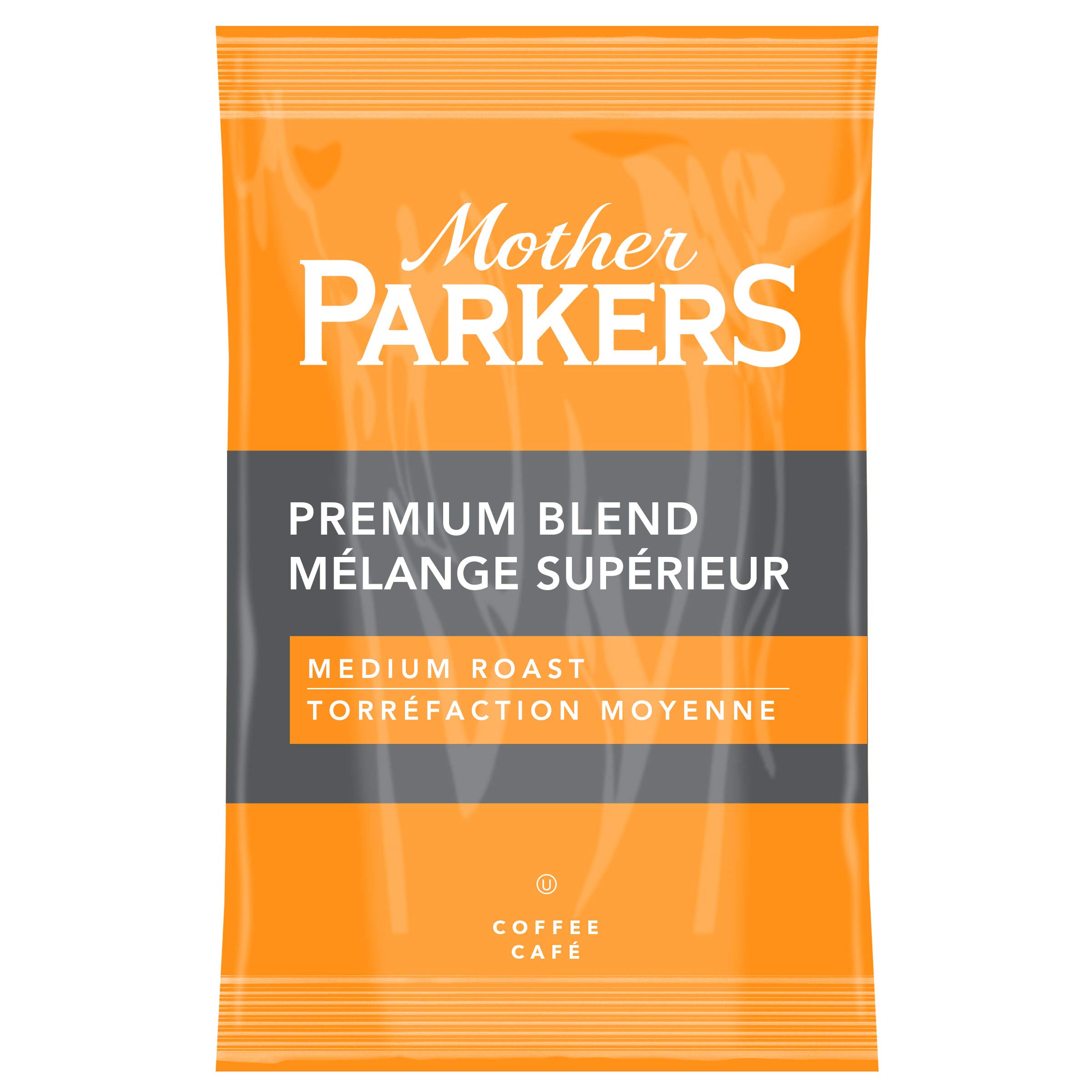 Mother Parkers Premium Medium Roast Ground Coffee - 2.25oz Fraction Packs (64 Count) | Rich & Smooth Blend for Office, Home Brewing & Keurig Machines | Convenient Single-Serve Portions