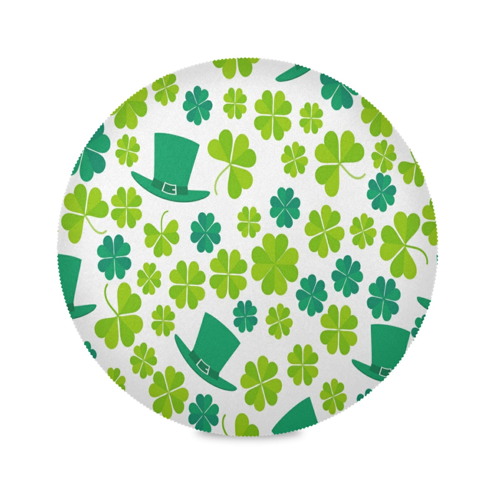 4 Pack St. Patrick's Day Shamrock Placemats - Heat-Resistant Washable Table Mats for Kitchen Dining - Perfect for Irish Themed Parties, Holiday Decor & Everyday Use
