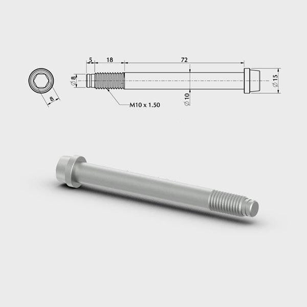 10mm Spindle Bolt - High Strength Steel Replacement Part for CNC Machines, Lathes & Industrial Equipment | Perfect for Precision Machining & Mechanical Repairs
