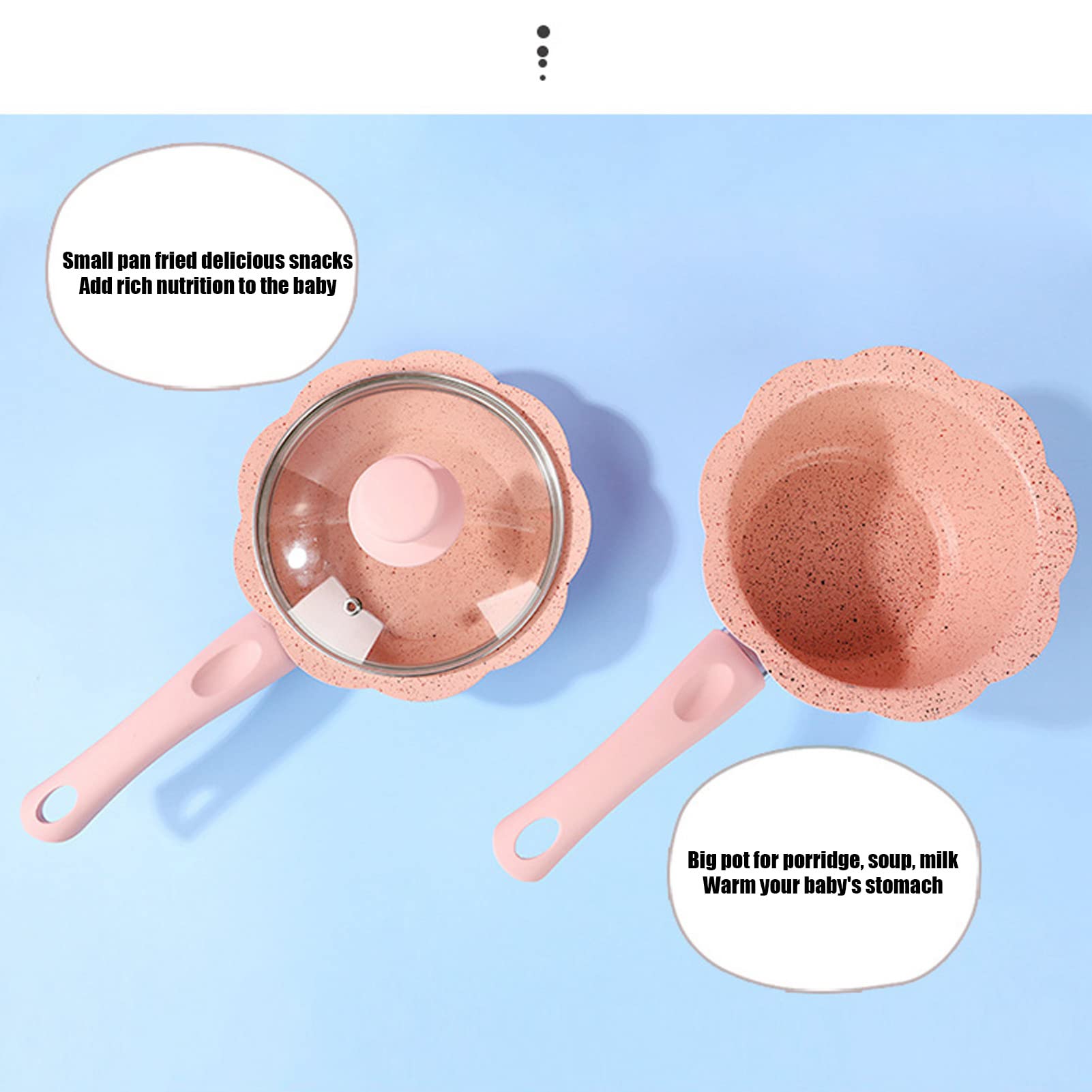 Alvinlite Non-Stick Baby Food Cookware Set - Multi-Function Milk Soup Pot & Frying Pan for Infant Nutrition | Perfect for Homemade Baby Puree, Formula Heating & Toddler Meal Prep