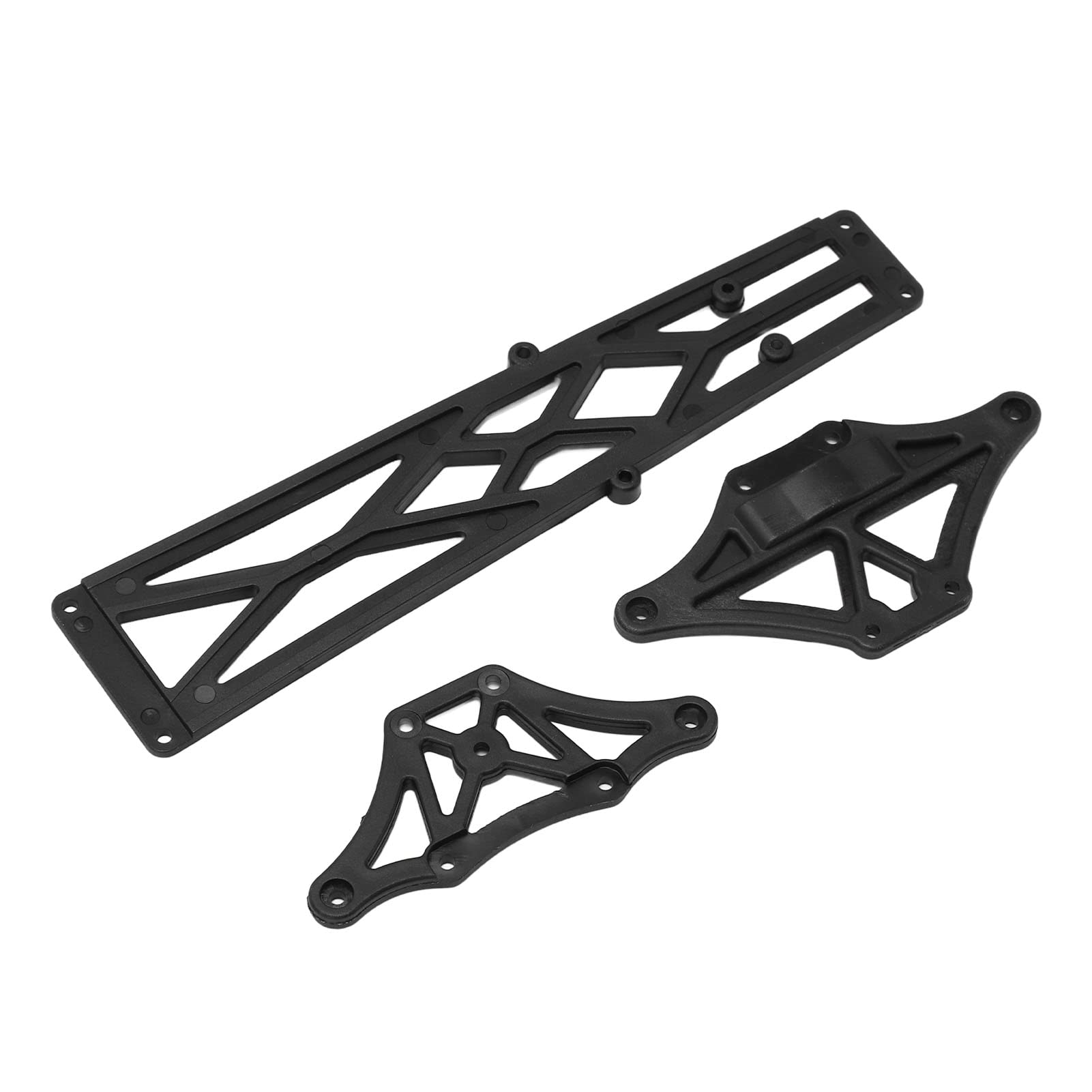 Qqmora 1/10 RC Second Floor Board - Black Aluminum Chassis Plate for RC Desert Off-Road Cars | Easy Installation & Stable Structure | Perfect for Crawler Racing & Trail Driving