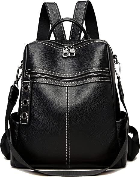 LUZIASA 20L Small Waterproof Backpack for Women & College Girls - Lightweight Travel Daypack, School Bag, Hiking, Commuting (Black)