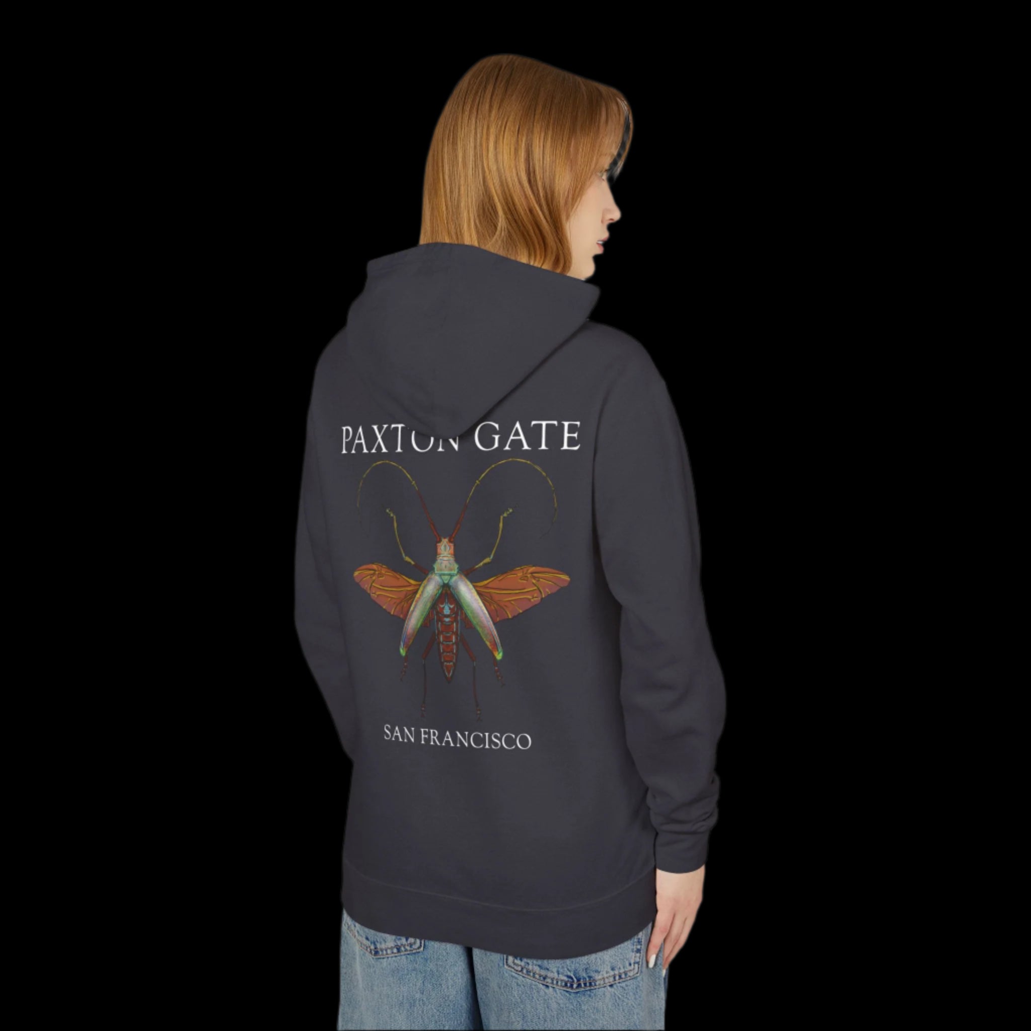 Unisex Paxton Gate Longhorn Beetle Hoodie by Kris Struble - Stylish Insect Print Sweatshirt for Men & Women | Perfect for Casual Wear, Outdoor Adventures & Nature Lovers