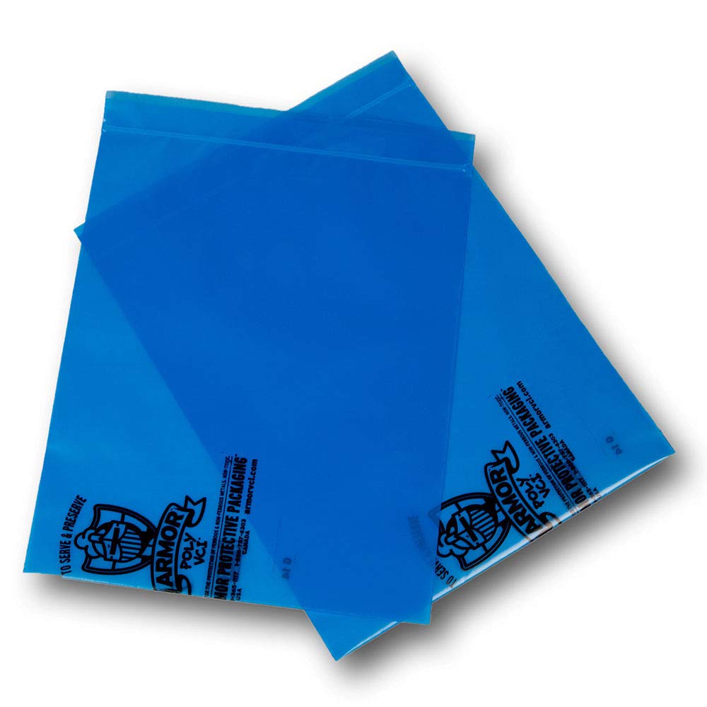 VCI Blue Poly ZipTop Bags 4 Mil 4x6 Inches - Corrosion Resistant Packaging for Metal Parts (Case of 2000) | Ideal for Automotive, Electronics & Industrial Storage