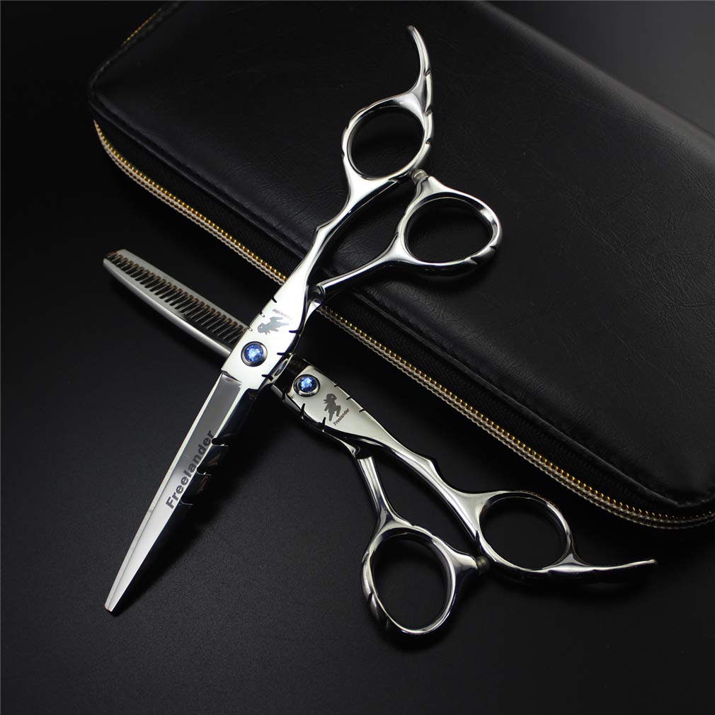 Liunz Professional Hair Cutting Scissors Set - 5.5 & 6.0 Inch Sharp Hairdressing Shears with Thinning Scissors for Barber Salon & Home Use | Perfect for Styling, Trimming & Haircutting