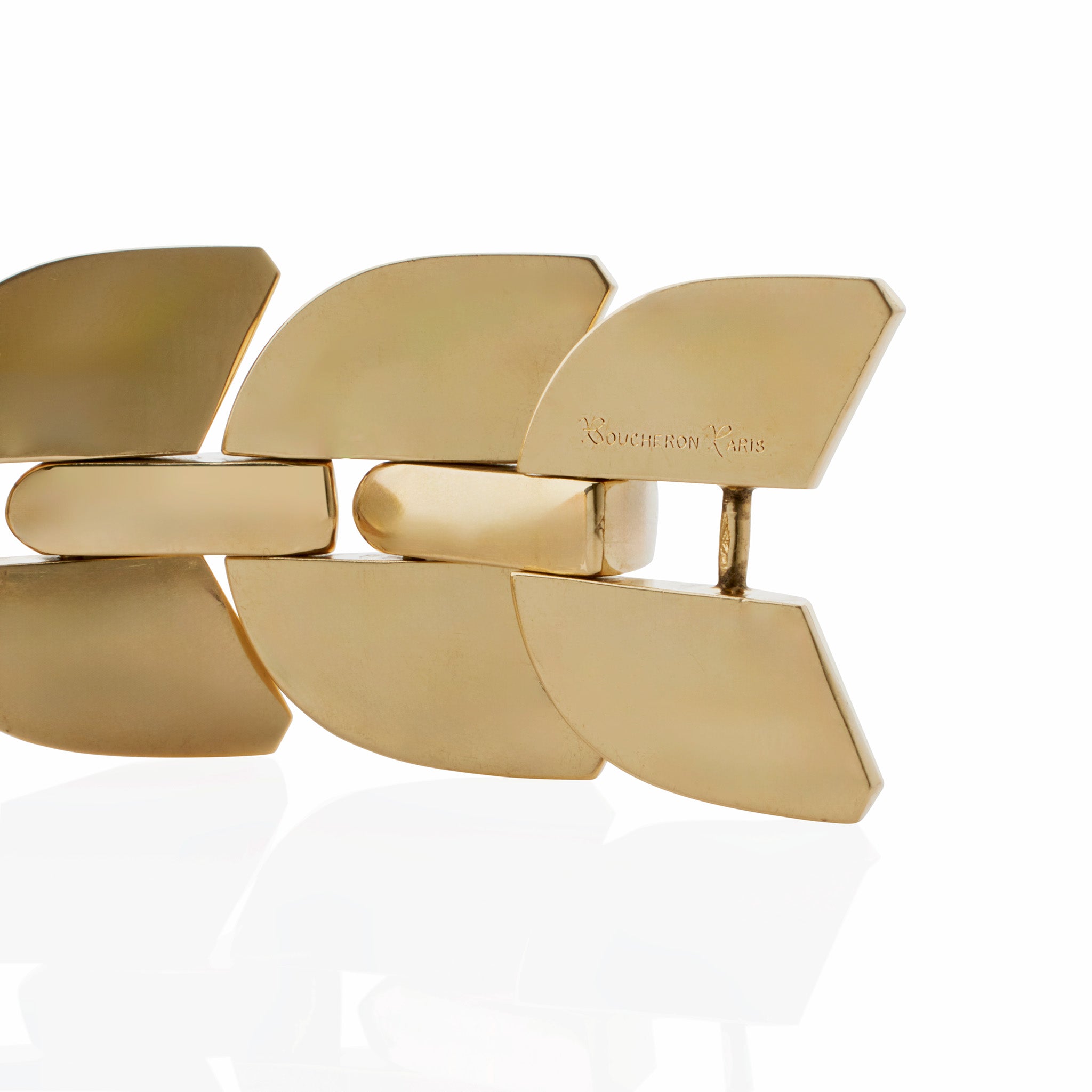Boucheron Paris 18K Gold Palmettes Bracelet - Luxury Gold Jewelry for Women, Elegant Gift for Anniversary & Special Occasions