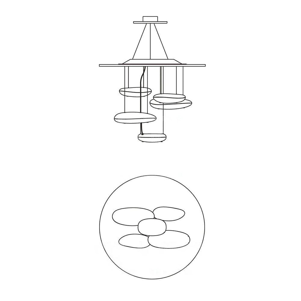 Stylish Mercury Ceiling Light Fixture - Modern LED Chandelier for Living Room, Bedroom & Dining Room - Energy Efficient Home Decor Lighting Solution