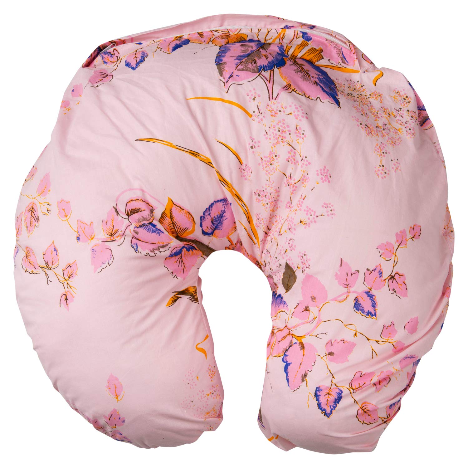 100% Cotton Slip-On Pillow Cover for Nursing & Feeding Pillows - Breathable Washable Removable Pillowcase (Pillow Not Included) - Perfect for Breastfeeding Moms, Baby Lounging & Nursery Decor