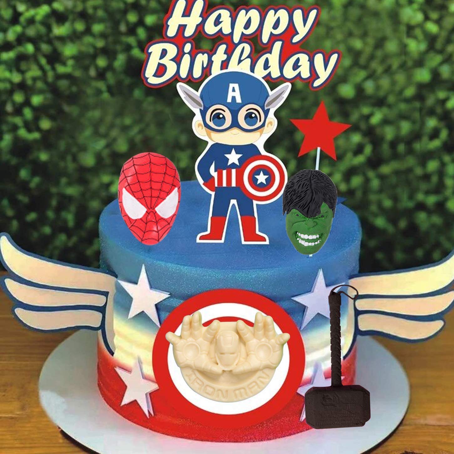 7-Piece Superhero Silicone Fondant Mold Set for Cake Decorating - Perfect for Cupcakes, Cookies, and Chocolate Making (Batman, Superman, Spiderman Designs) - Ideal for Birthday Parties, Baby Showers & DIY Baking Projects
