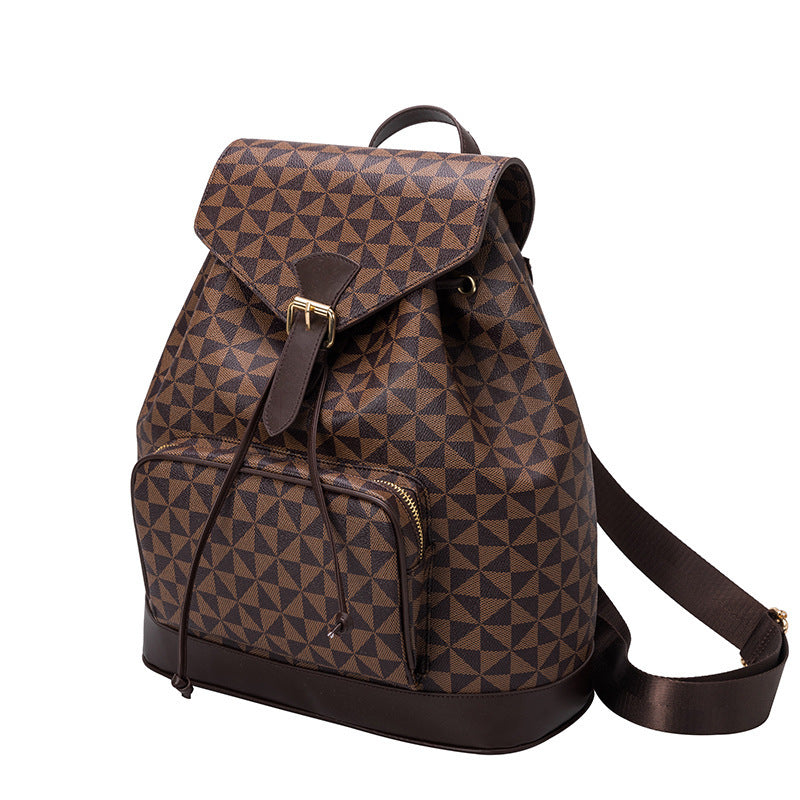 Eco-Friendly Vegan Leather Drawstring Rope Backpack - Lightweight Waterproof Daypack for Travel, Hiking & School