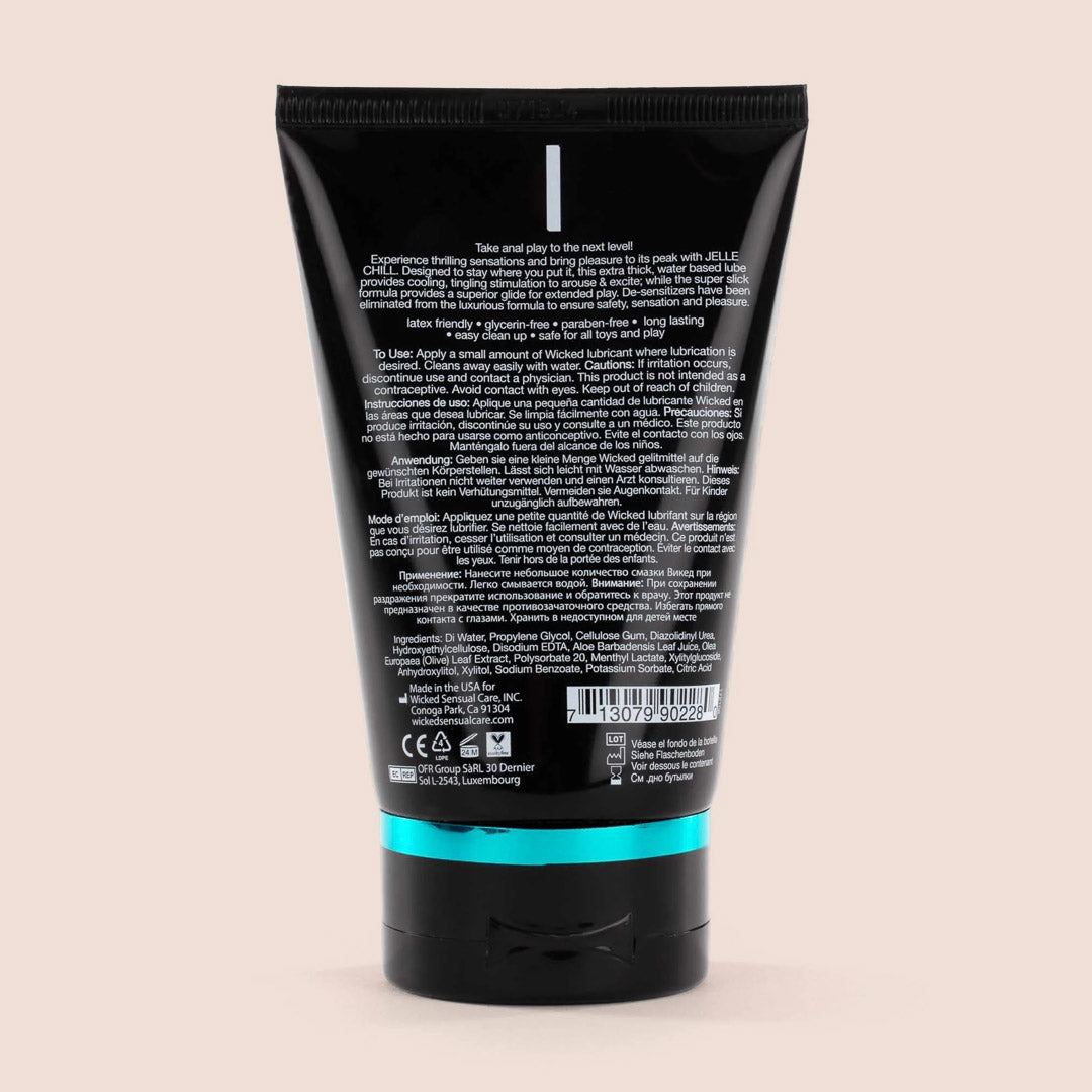 Wicked Jelle Chill Cooling Lubricant - Extra Thick Water-Based Personal Lube for Enhanced Sensation & Comfort | Perfect for Couples, Massage & Intimate Moments