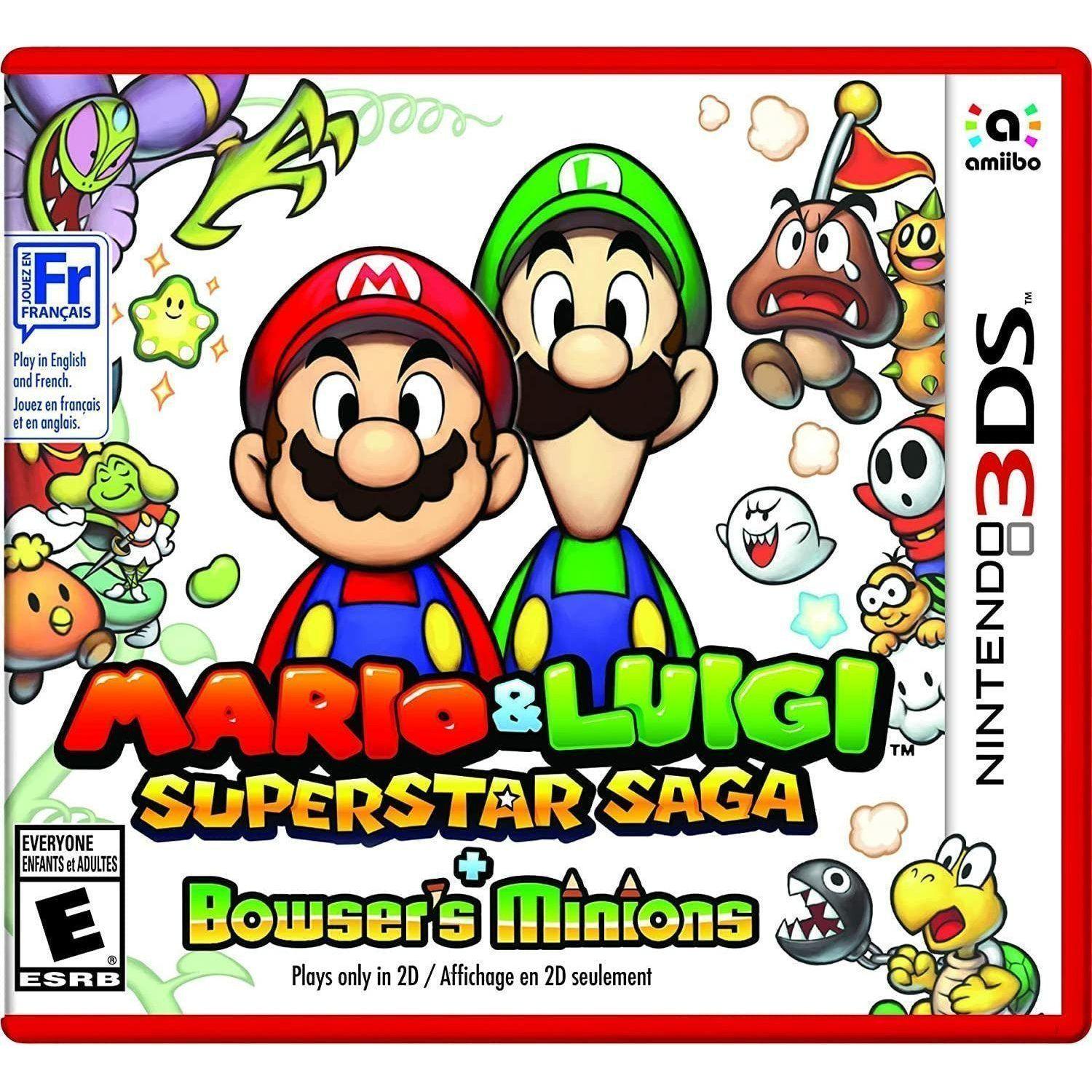 Nintendo 3DS Mario & Luigi Superstar Saga + Bowser's Minions Game (Cartridge in Case) - Classic RPG Adventure for Handheld Gaming On-The-Go